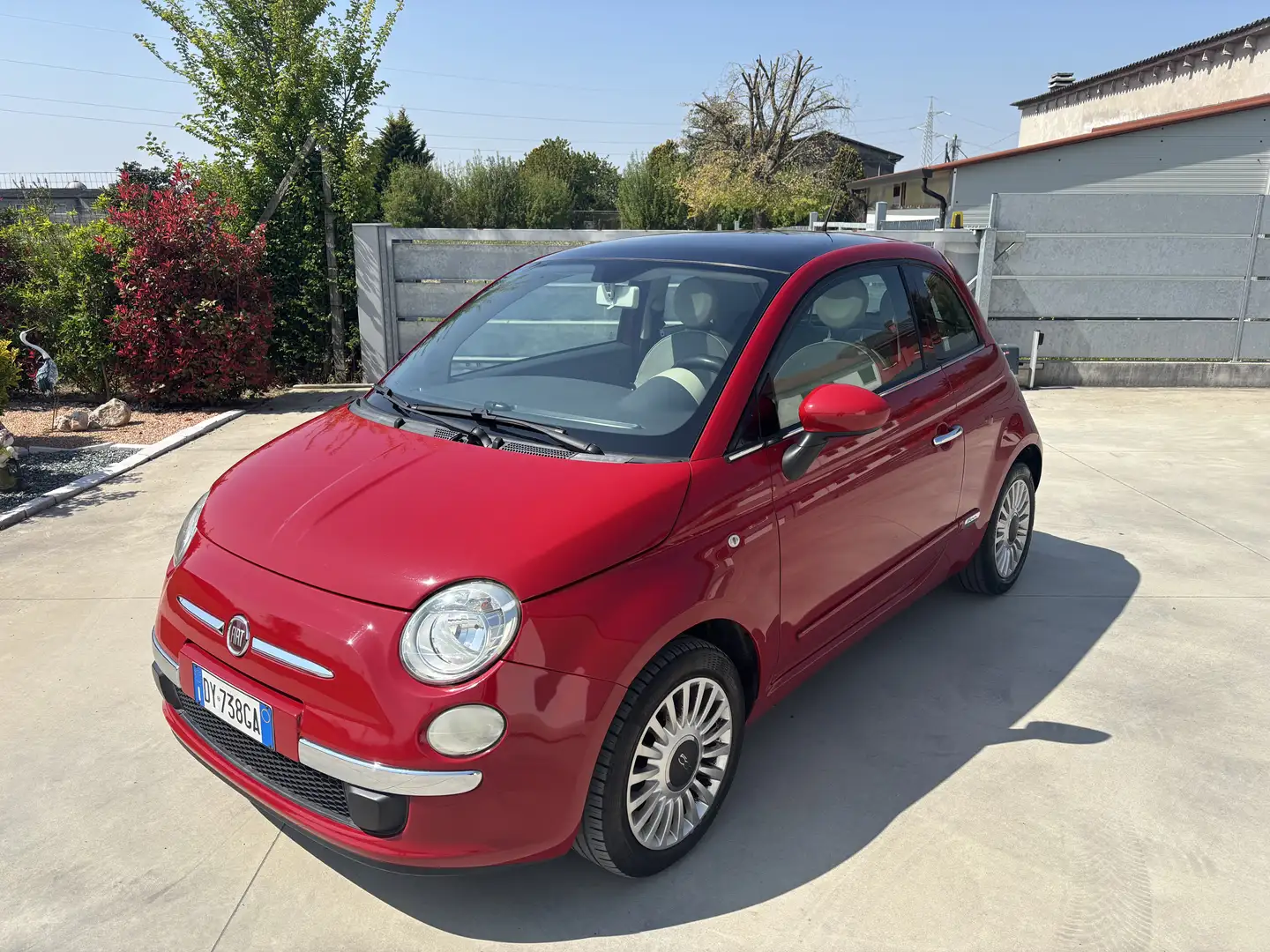 Fiat 500 1.2 Lounge 69cv Rouge - 1