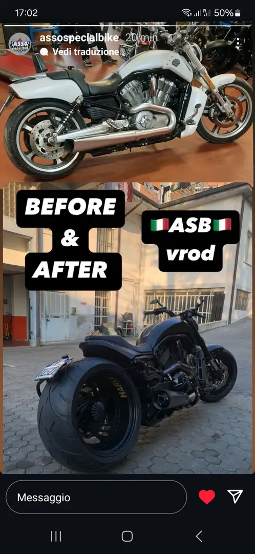 Harley-Davidson Night Rod special castomizzata Zwart - 1