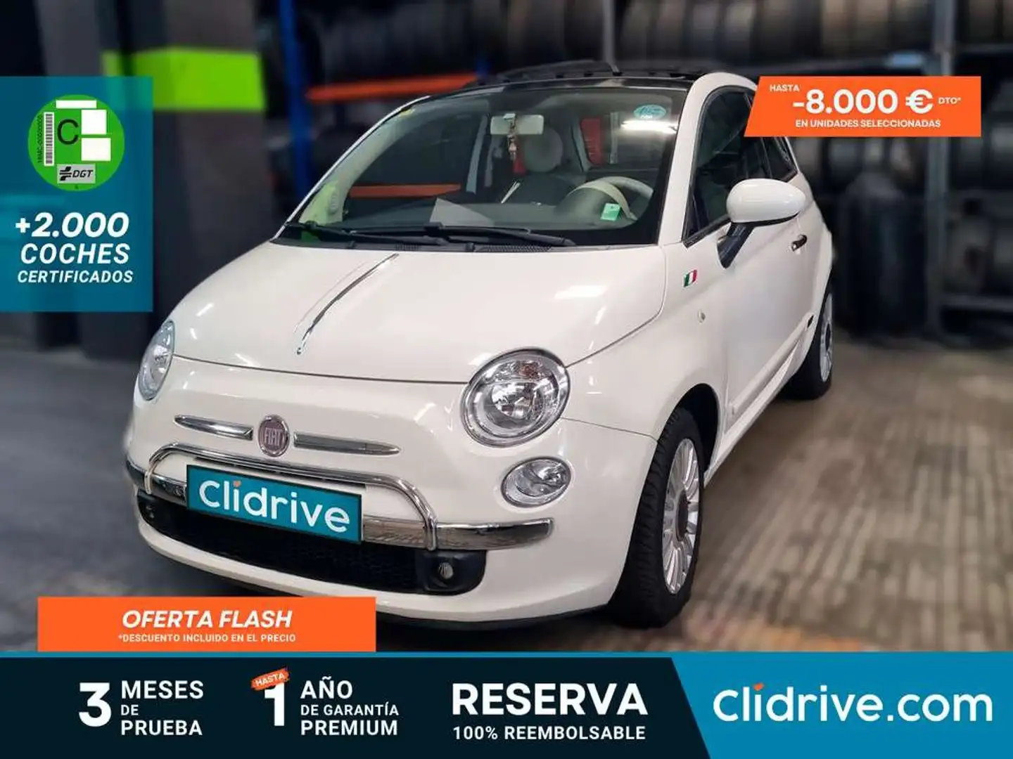 Fiat 500C 1.4 Lounge Blanco - 1