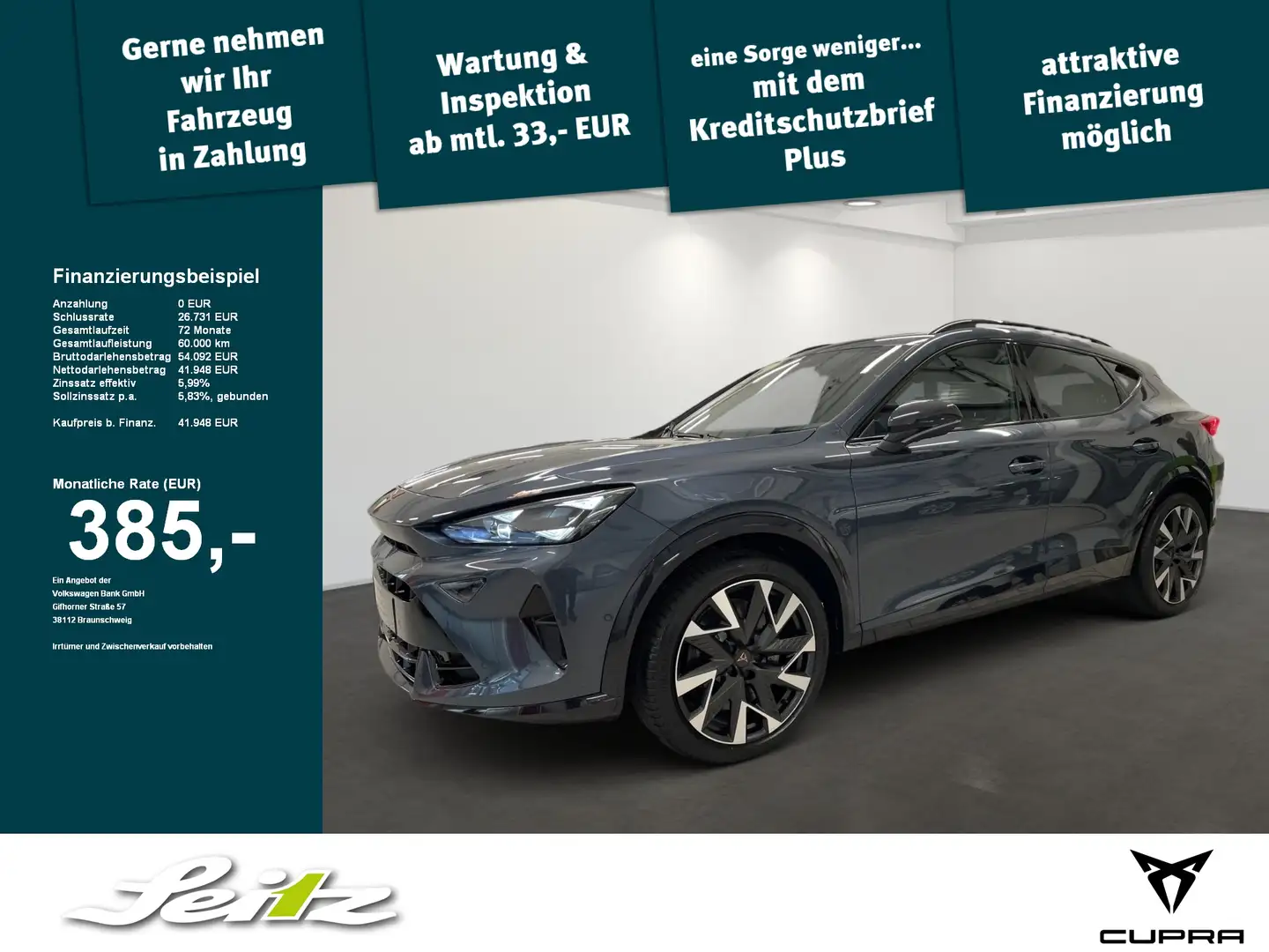 CUPRA Formentor 2.0 TSI 4Drive VZ *AHK*PANO*MATRIX*KAMERA* Gris - 1