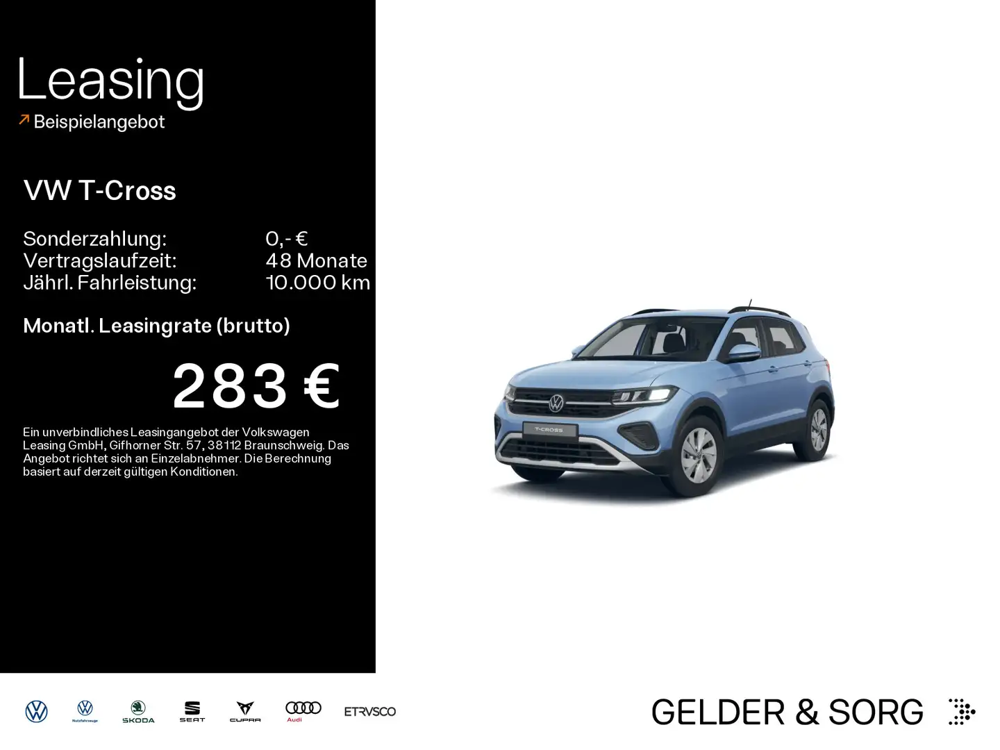 Volkswagen T-Cross Life 1.0 TSI AHK*LED*CarPlay*ACC*EPH Blau - 1