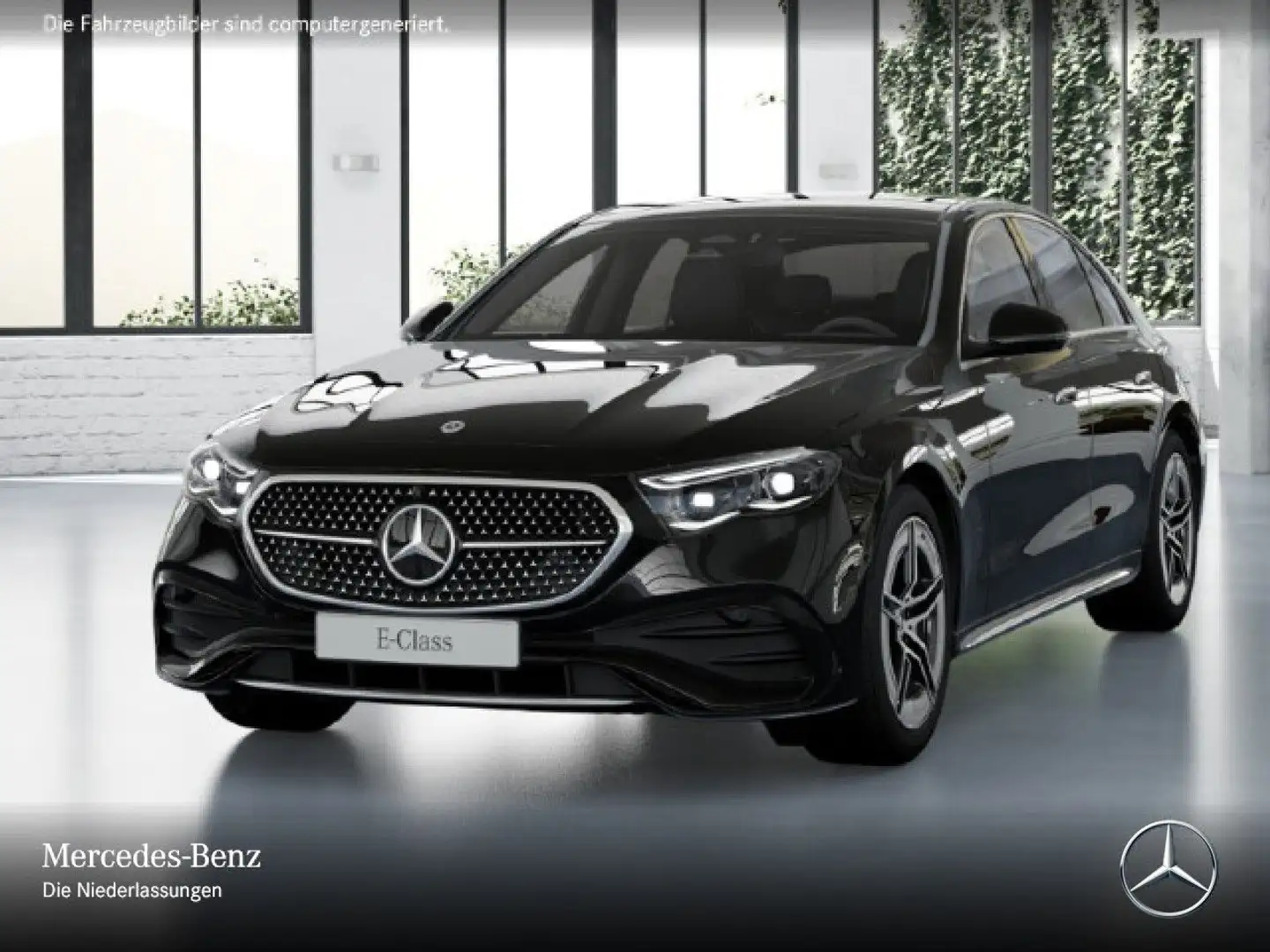 Mercedes-Benz E 300 e Hybrid AMG 360° Pano Burmester Distr. PTS Schwarz - 2
