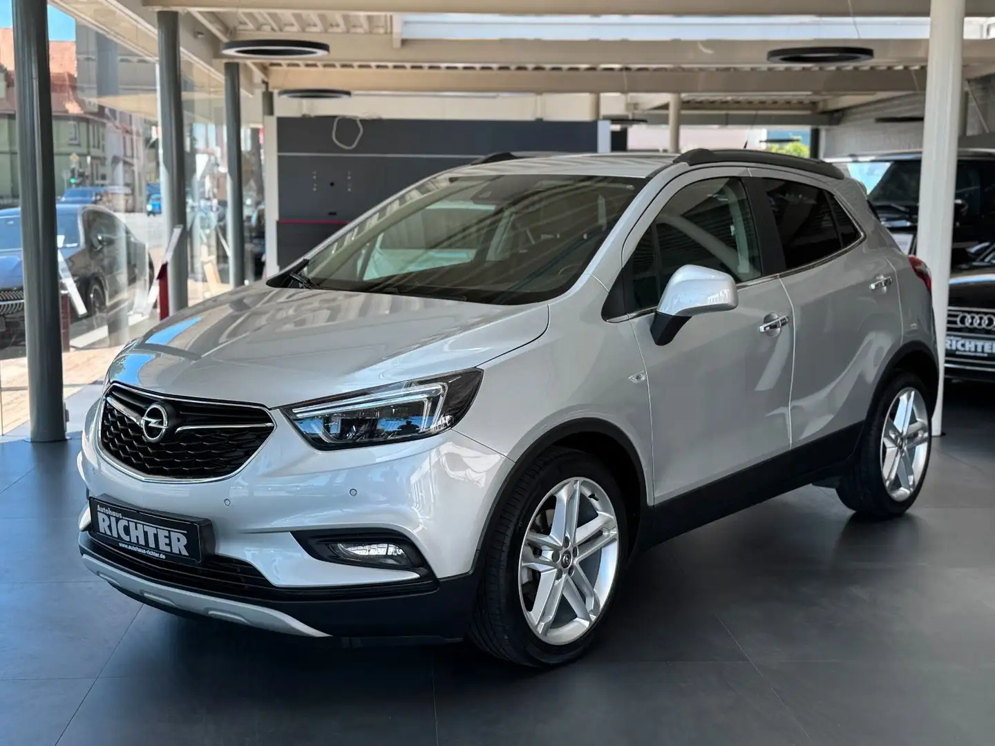 Opel Mokka X LED/Leder/Schiebedach/NAVI/Carplay/SHZ/ Silber - 1