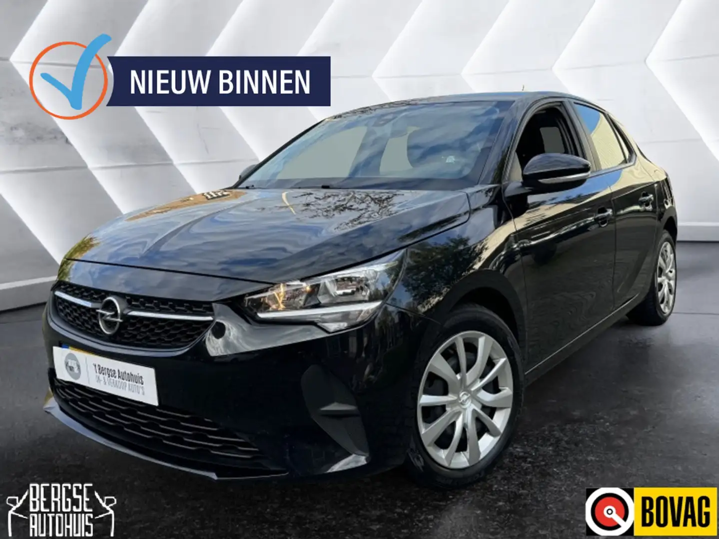 Opel Corsa 1.2 Edition CRUISE NAVI AIRCO LANE CARPLAY Zwart - 1