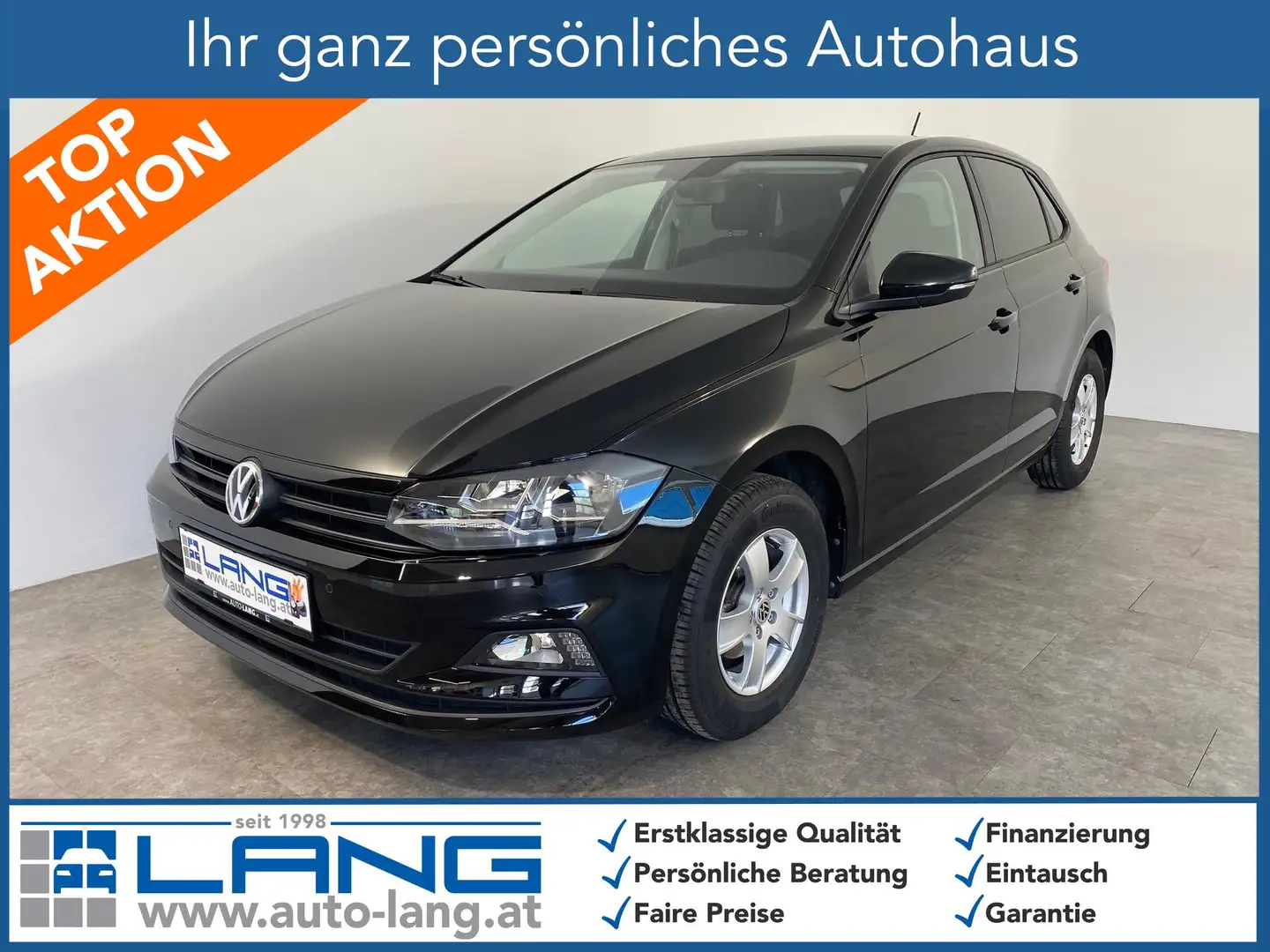 Volkswagen Polo 1.0 SITZHEIZUNG*PDC 48 kW (65 PS), Schalt. 5-Gang Schwarz - 1
