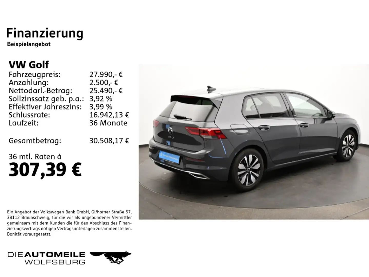 Volkswagen Golf 8 VIII 2.0 TDI DSG Move HeadUp/Pano/AHK/LED Gris - 2