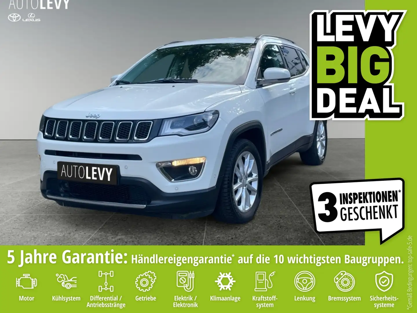 Jeep Compass 1.3 MultiAir FWD Limited 2xKlima ACC AUT Weiß - 1