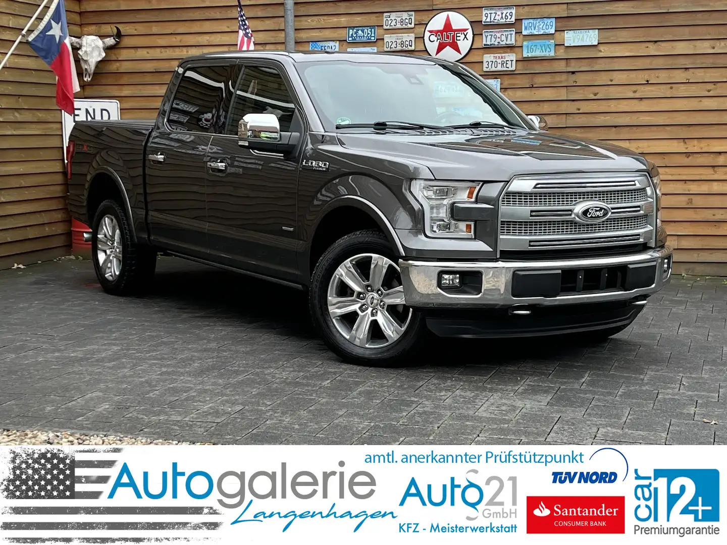 Ford F 150 Platinum 3.5 EcoB. 4x4 AHK Pano Leder Navi Gris - 1