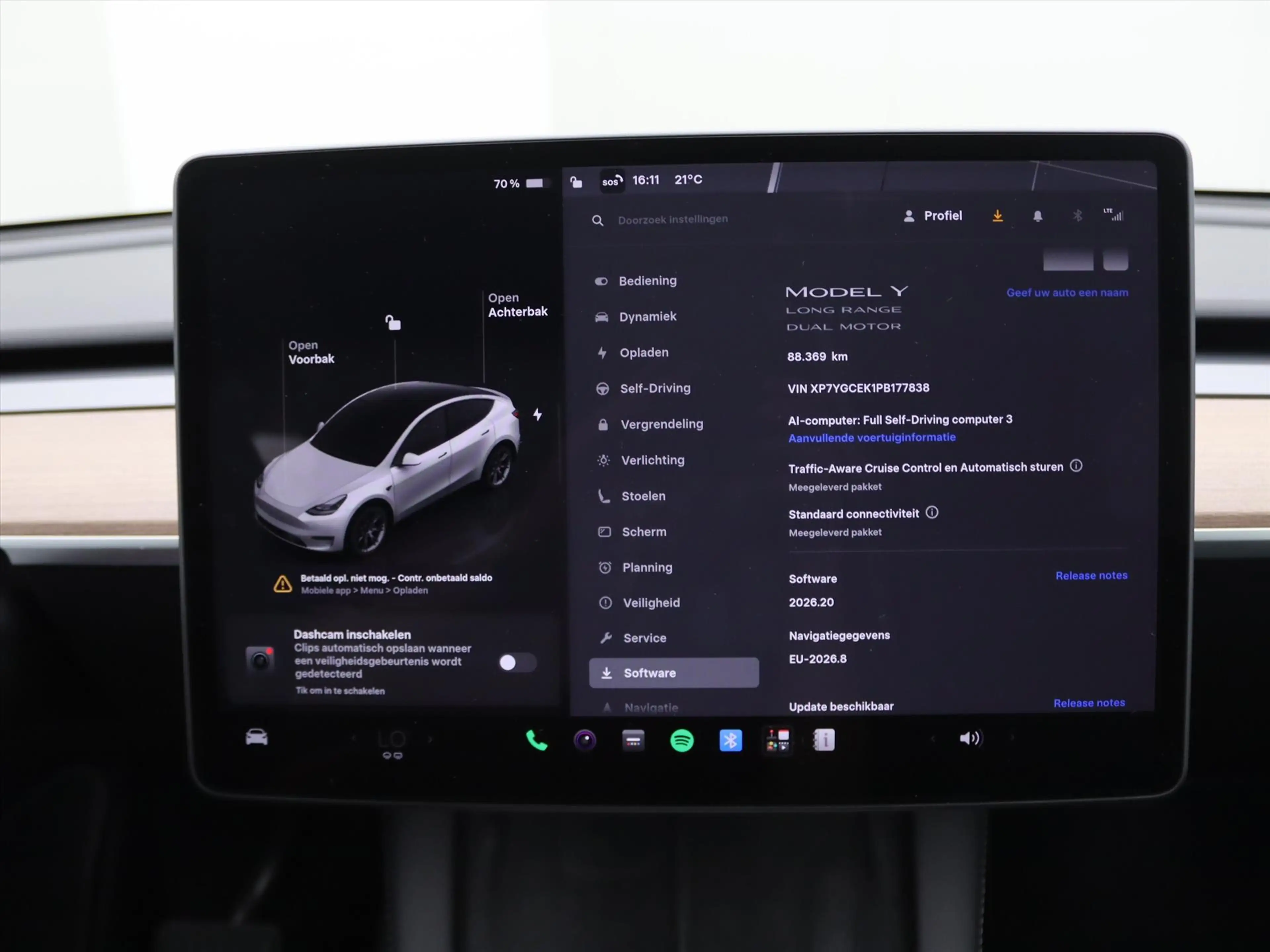 Tesla Model Y Long Range AWD 75kWh 351pk 92.2% SoH [ AMD RYZEN+A — photo 32