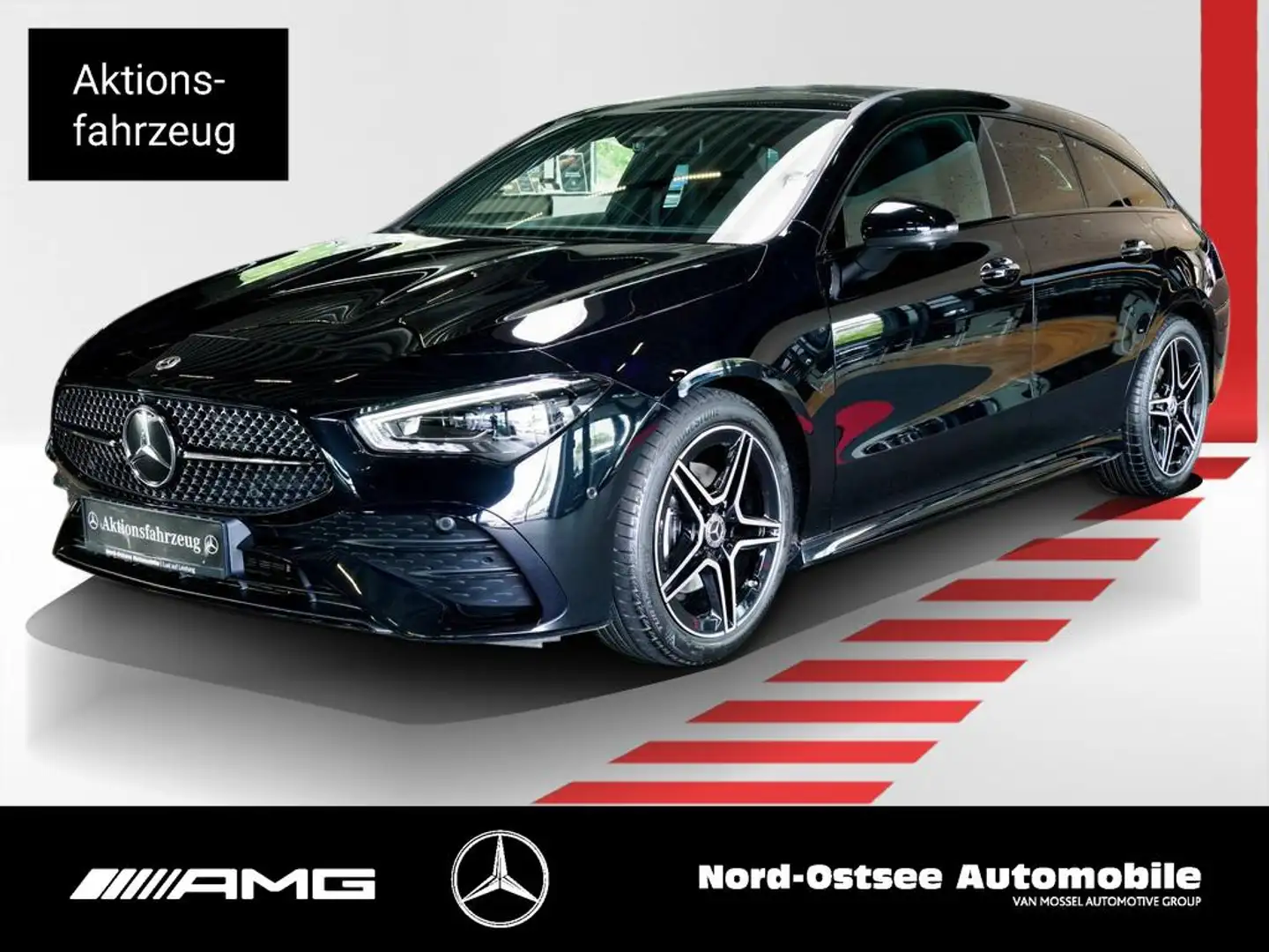 Mercedes-Benz CLA 180 SB  MULTIBEAM PANO NIGHT W-Paket S-Sitz Zwart - 1