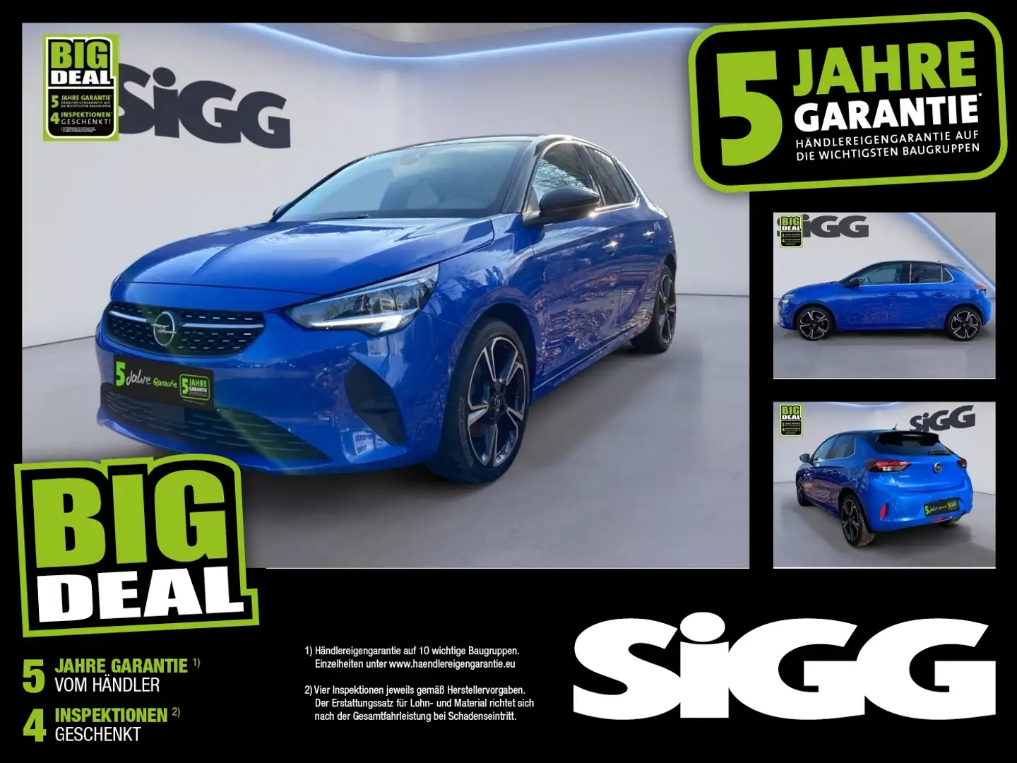 Opel Corsa F 1.2 Turbo Elegance Klima PDC Sitzheizung Bleu - 1