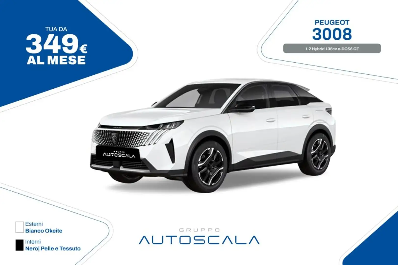 Peugeot 3008 1.2 Hybrid 136cv e-DCS6 GT Biały - 1