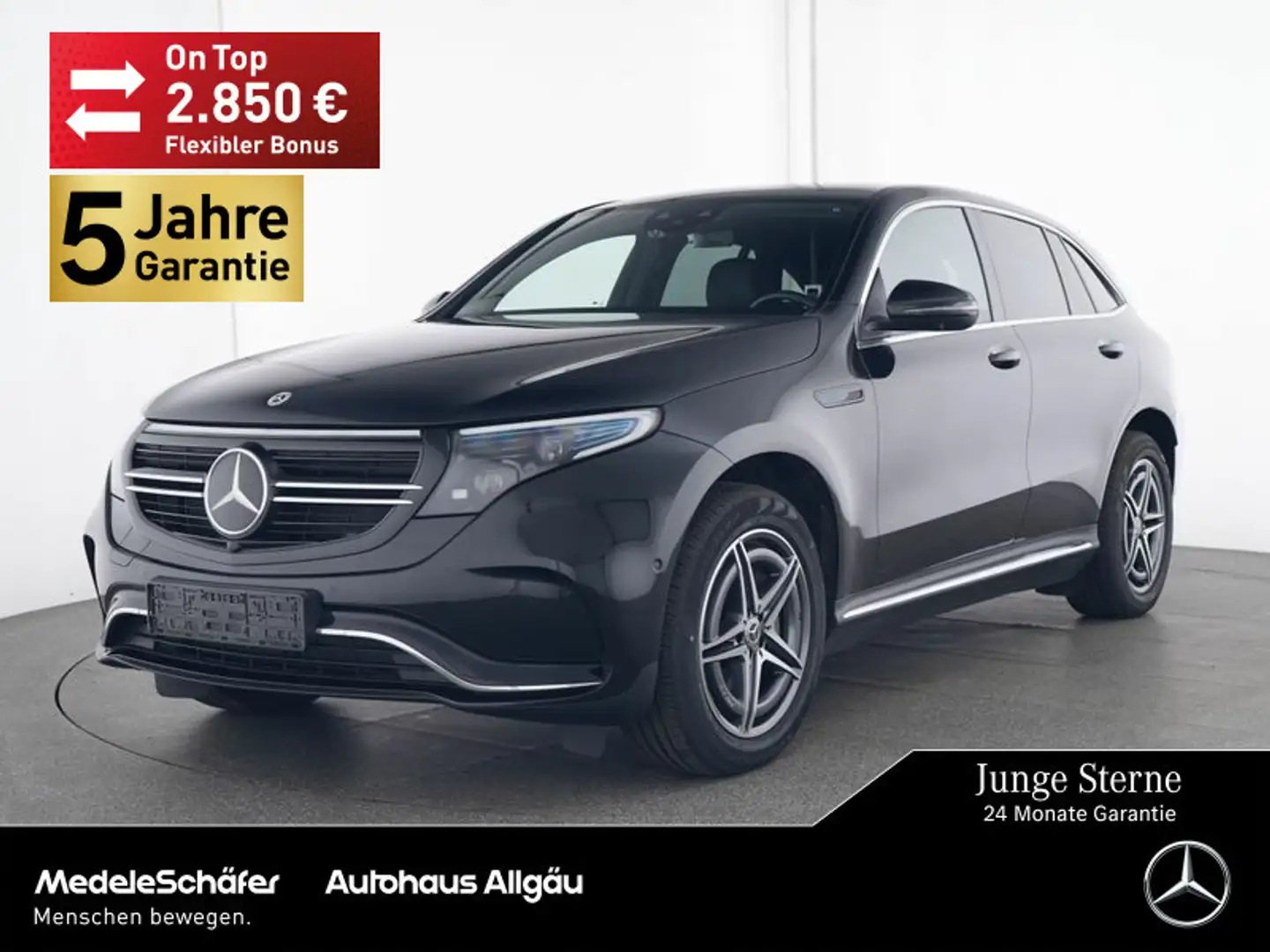 Mercedes-Benz EQC 400 EQC 400 4M AMG AHK 360° SHD Distronic Multibeam Zwart - 1