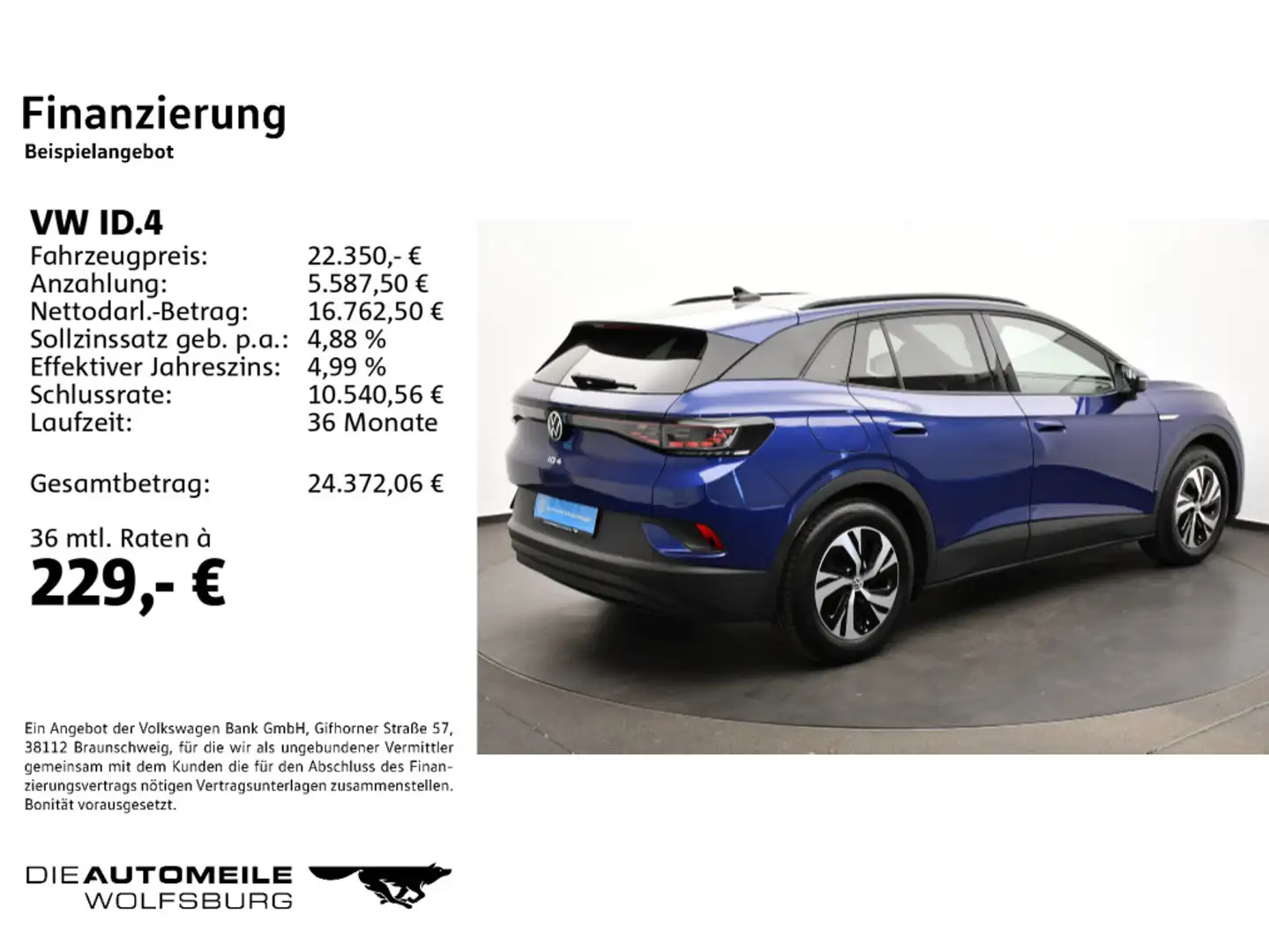 Volkswagen ID.4 Pure Performance Matrix/Pano/ACC Blau - 2