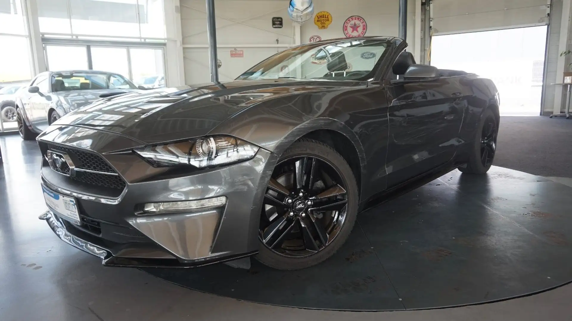 Ford Mustang 2.3 EcoBoost Cabrio*Xenon*Leder*Aut Gris - 1