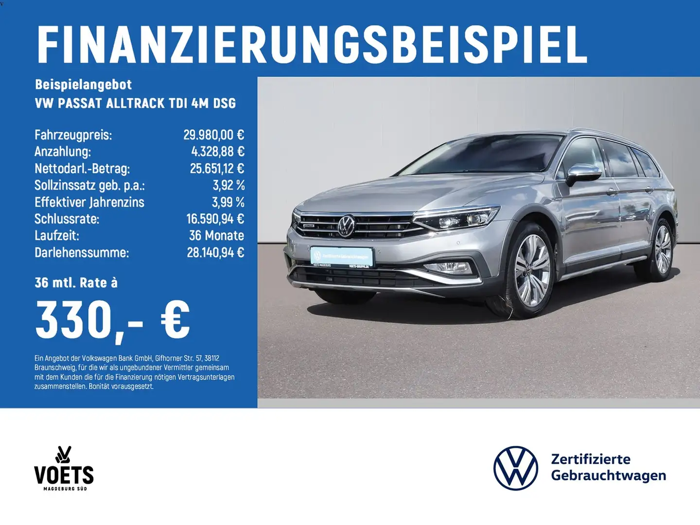 Volkswagen Passat Alltrack TDI 4M DSG IQ-LIGHT+LEDER+AHK Silber - 2