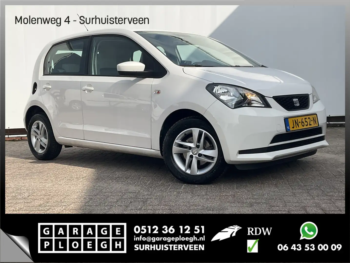 SEAT Mii 1.0 +Mii 5-Deurs Airco Stoelverwarming Navigatie E Wit - 1