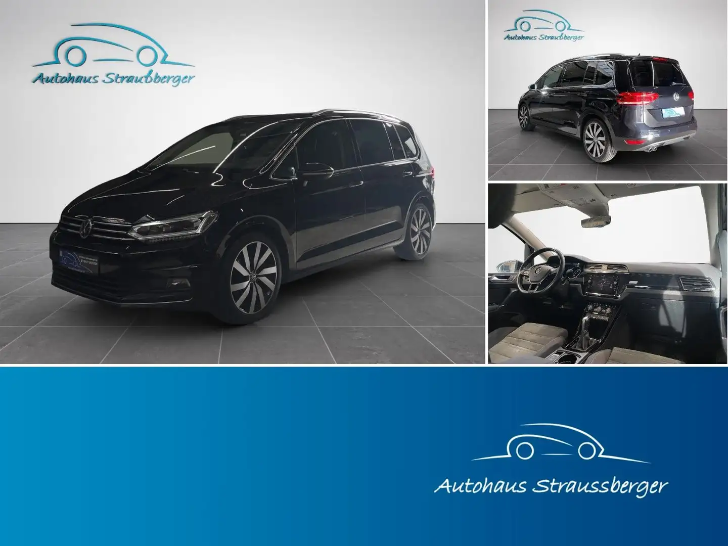 Volkswagen Touran Highline ACC RFK SHZ LRHZ AHK LED STHZ Noir - 1