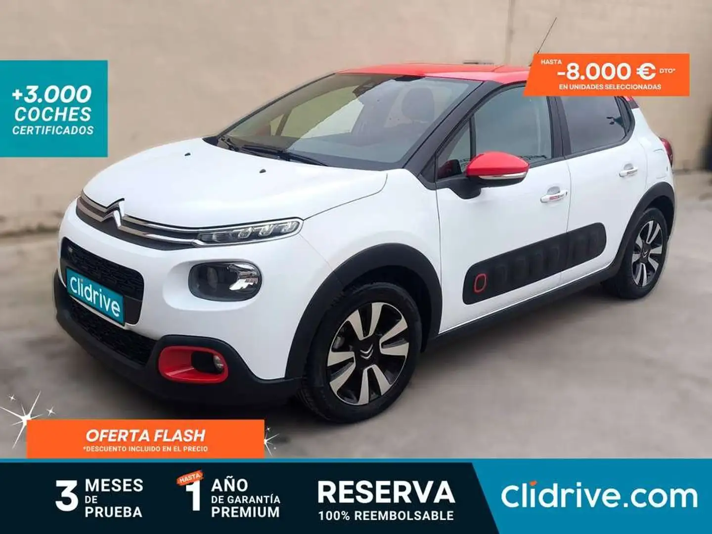 Citroen C3 PureTech 60KW (82CV) SHINE Rouge - 1