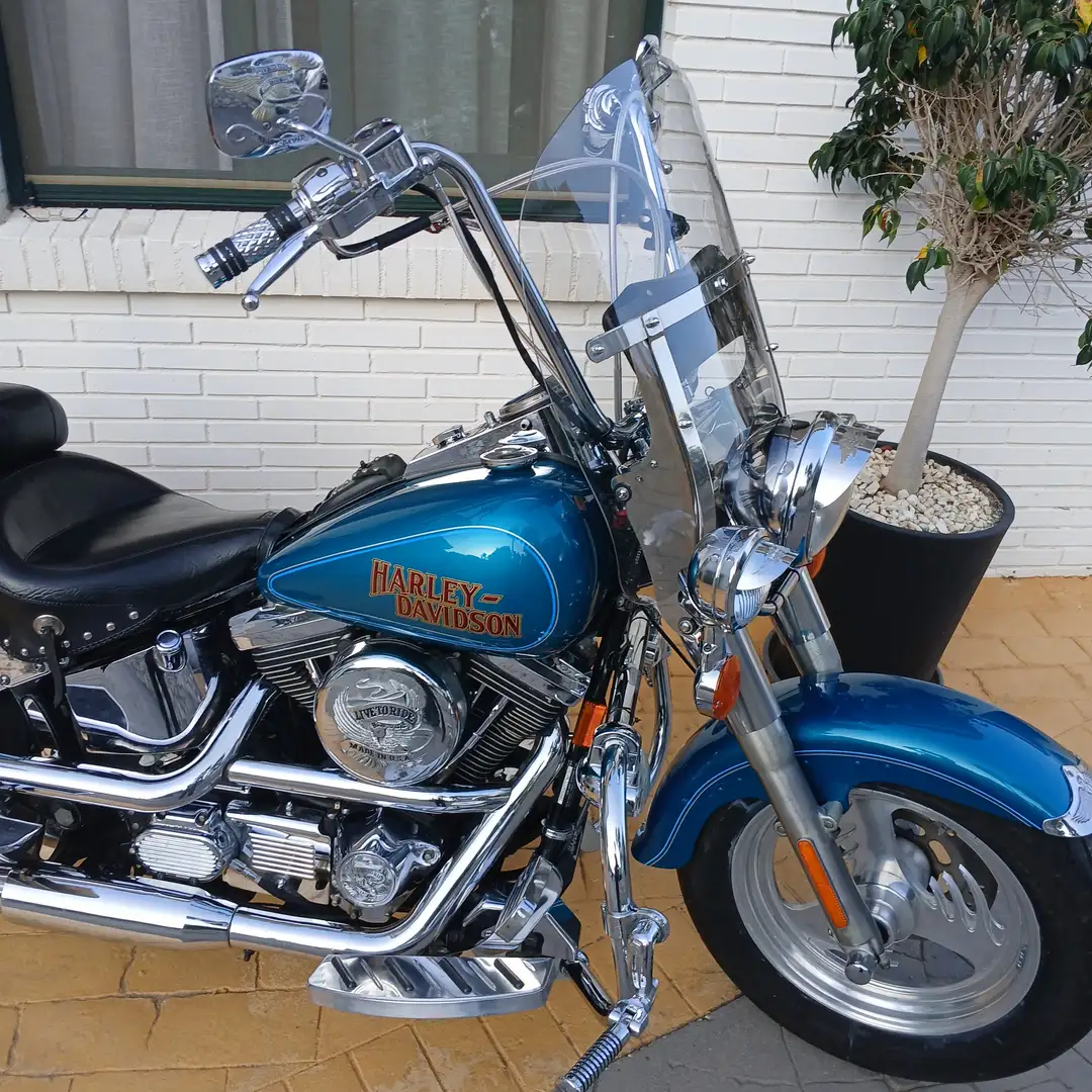 Harley-Davidson Fat Boy 1340 FLSTF 1995 Azul - 2
