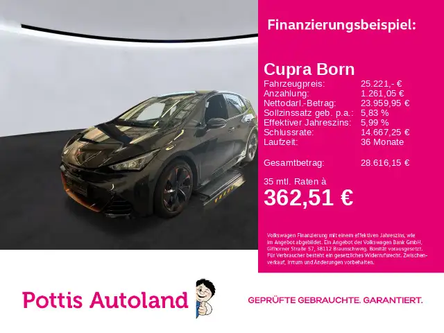 Cupra Born E BOOST NAVI KAMERA SITZHZG BEATS