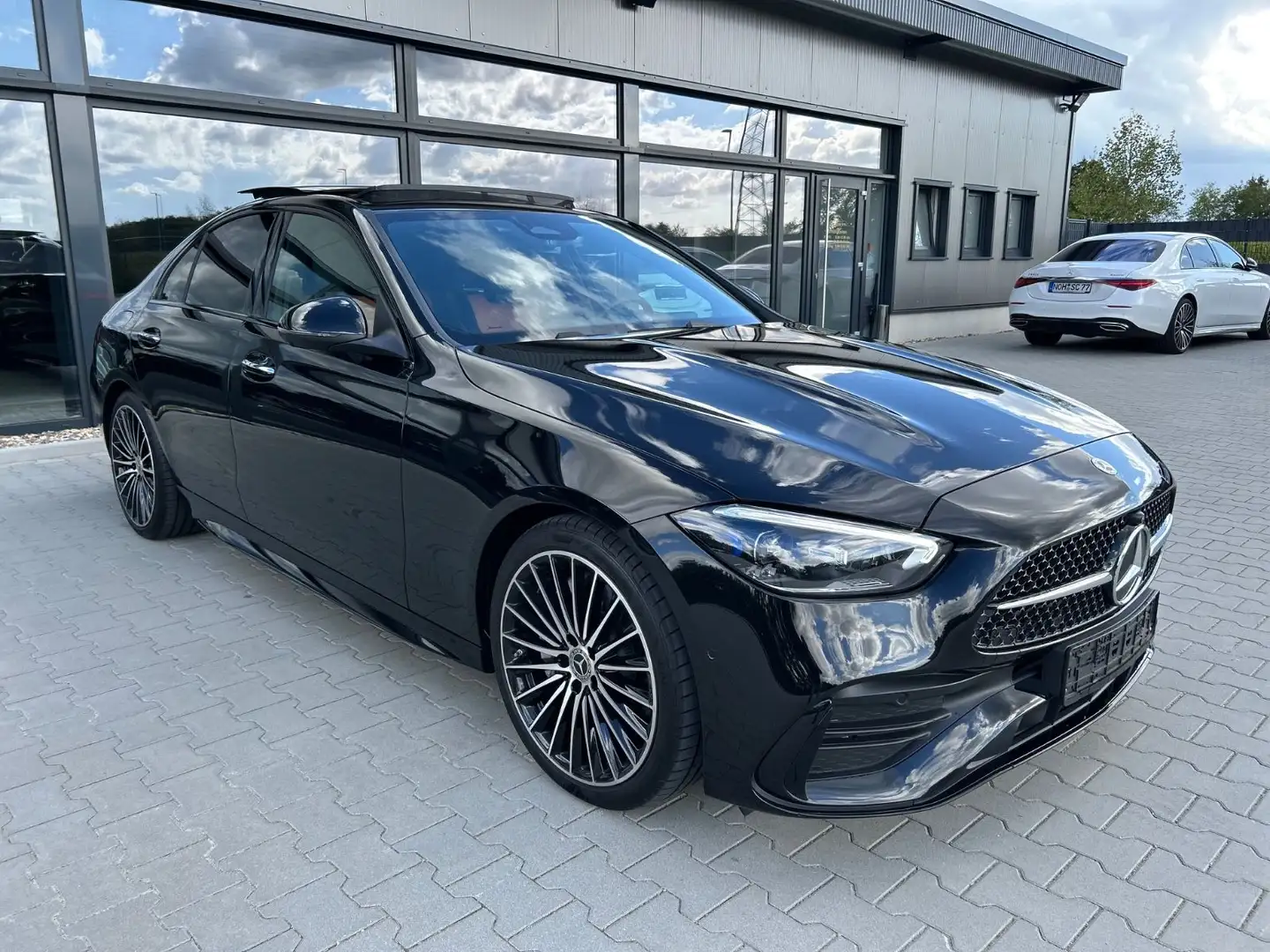 Mercedes-Benz C 220 C220d 4M Edition AMG Line -HUD-Pano-360K-19Zo Noir - 1