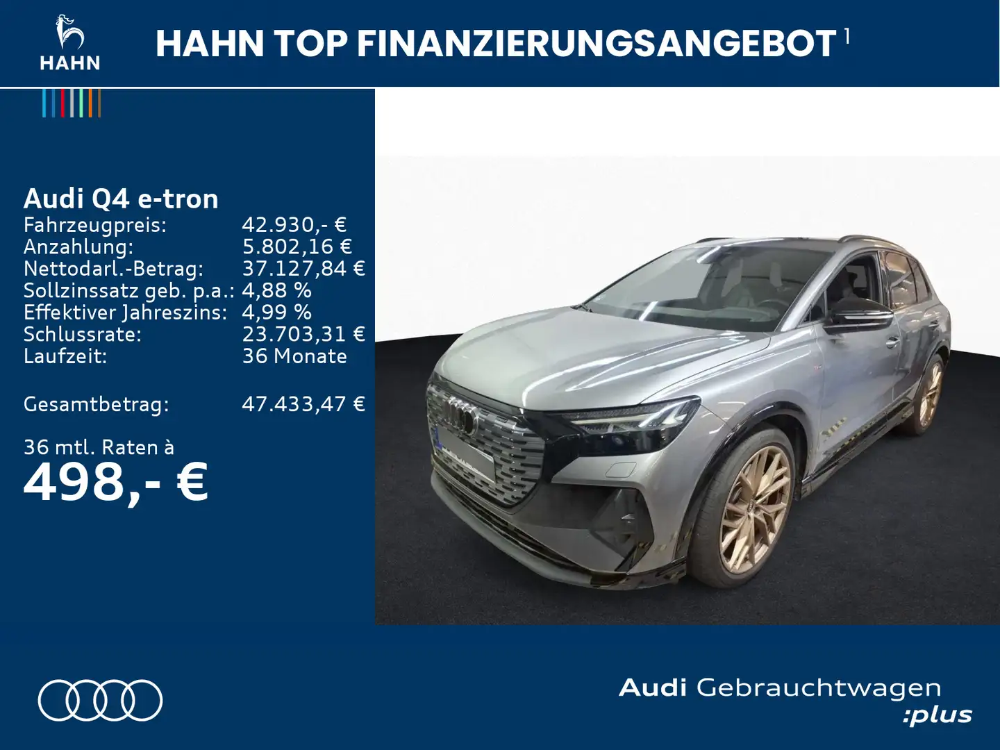 Audi Q4 e-tron 50 quattro S line AHK-Vor Matrix HUD Grau - 2