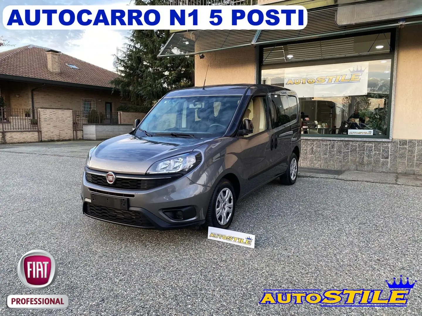 Fiat Doblo 1.6 M-Jet 105cv AUTOCARRO N1 5 POSTI - NAVI-TELECA Gris - 1