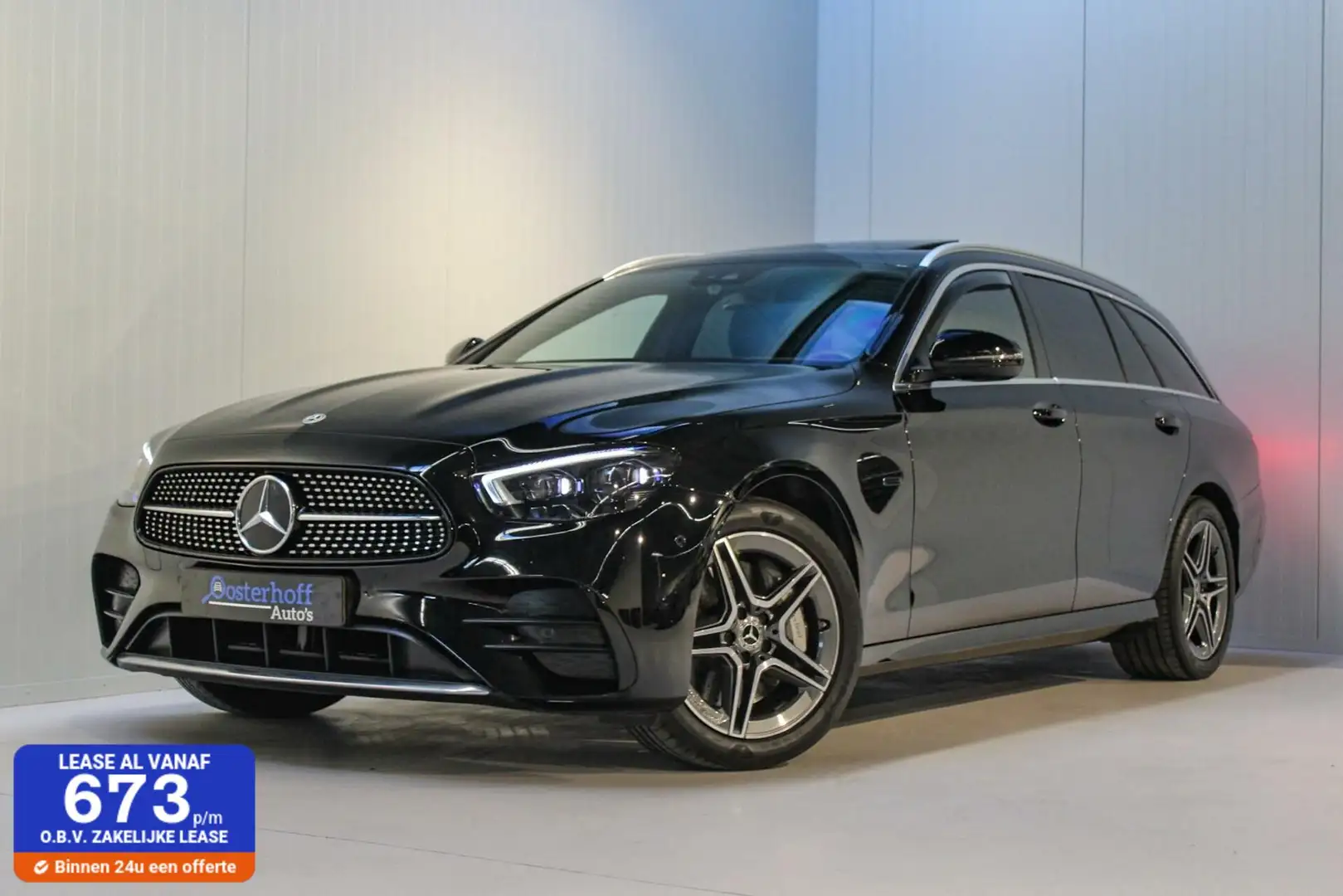 Mercedes-Benz E 300 Estate 300e Business Solution AMG | PANO | Zwart - 1