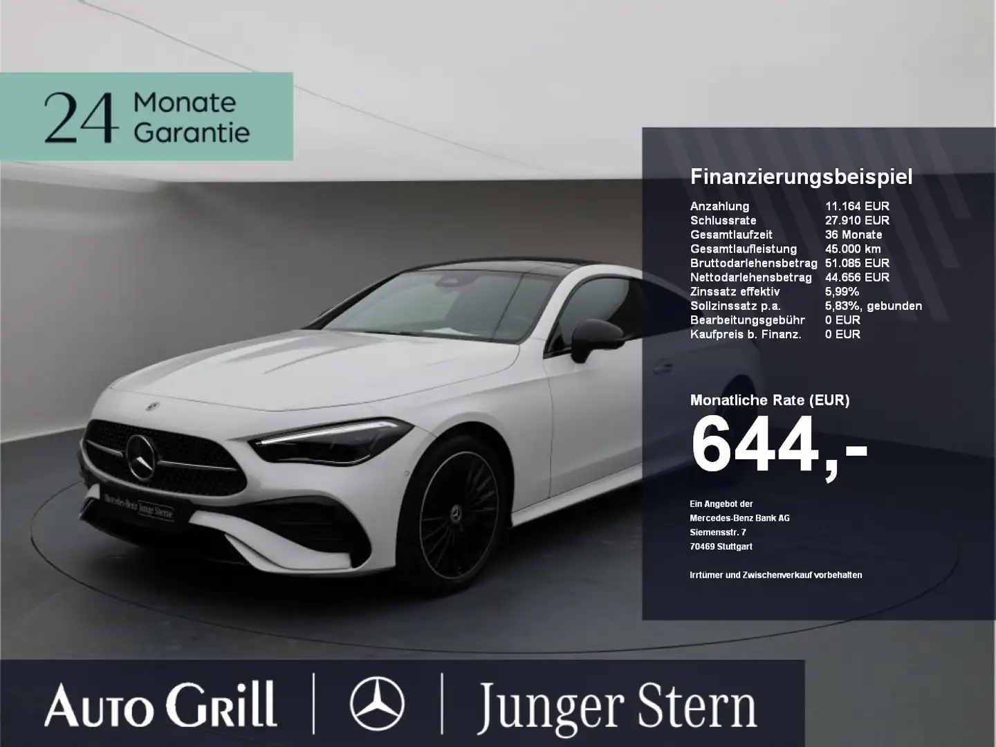 Mercedes-Benz CLE 220 d AMG manufaktur Pano Burm Distronic 21" Beyaz - 1