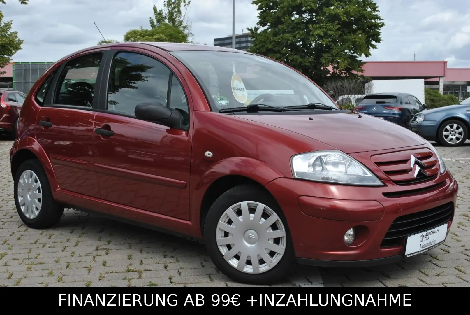 Citroen C3 1.6 16V Confort Automatik Tüv 05/2027 Klima Rot - 2