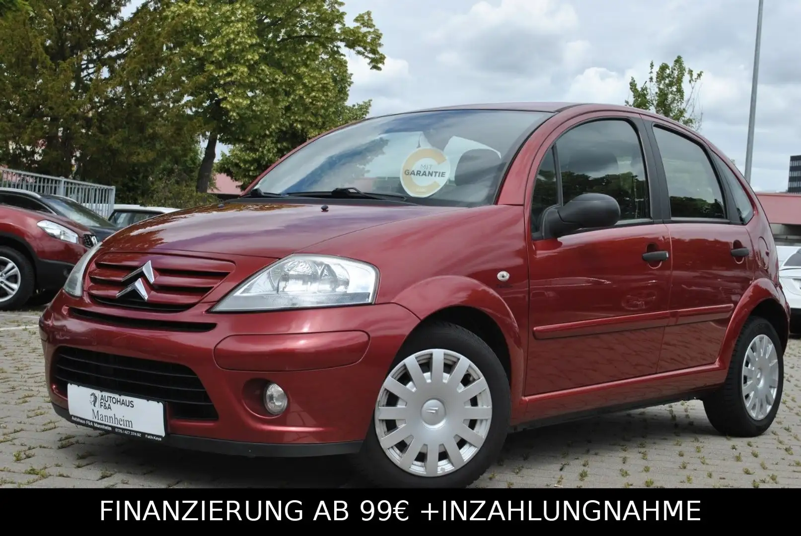 Citroen C3 1.6 16V Confort Automatik Tüv 05/2027 Klima Rot - 1