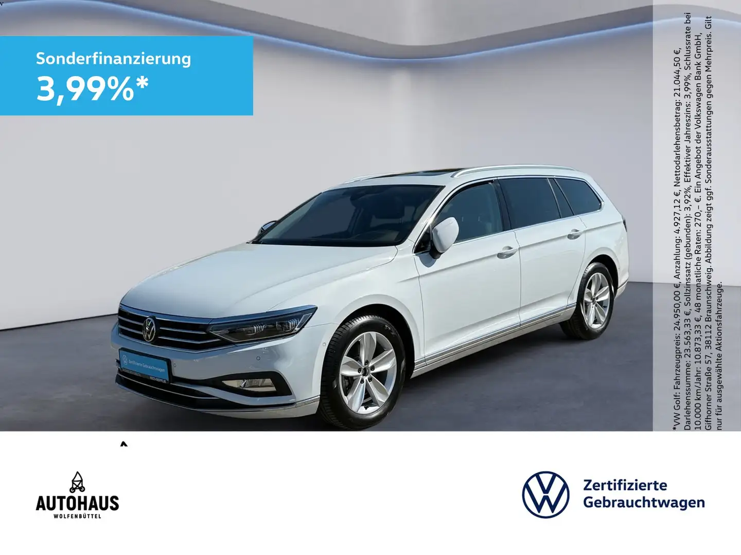 Volkswagen Passat Variant Elegance 2.0 TDI DSG PANO STANDH Wit - 1