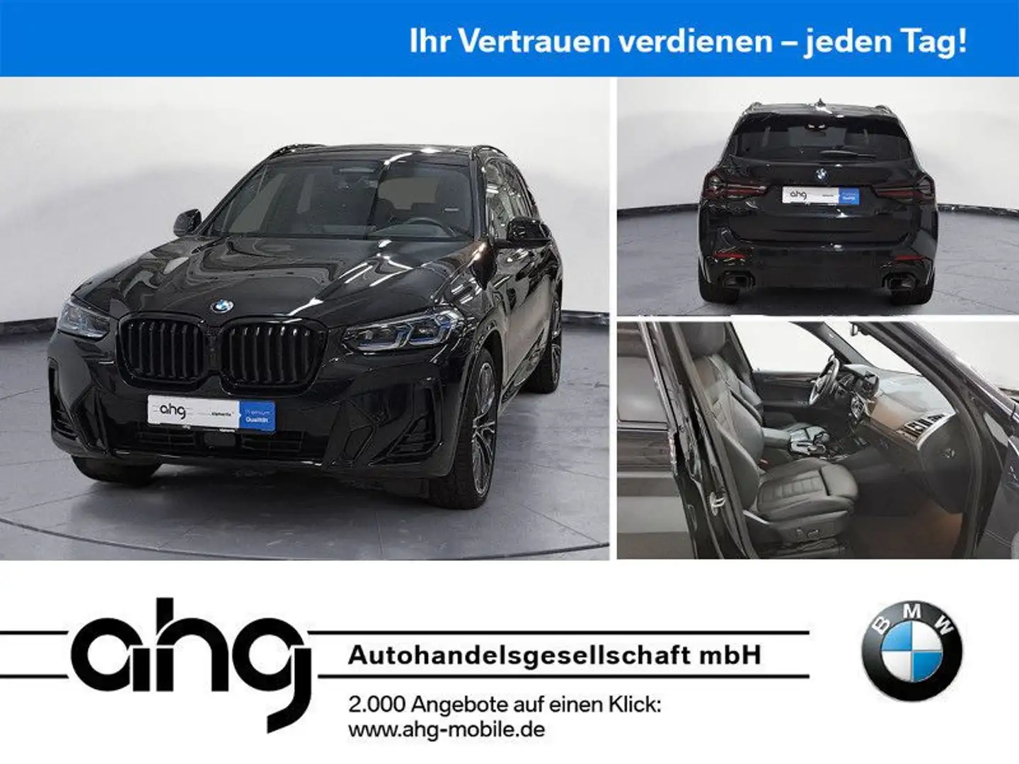 BMW X3 xDrive30d AT Navi Leder Tempom.aktiv Panorama Schwarz - 1