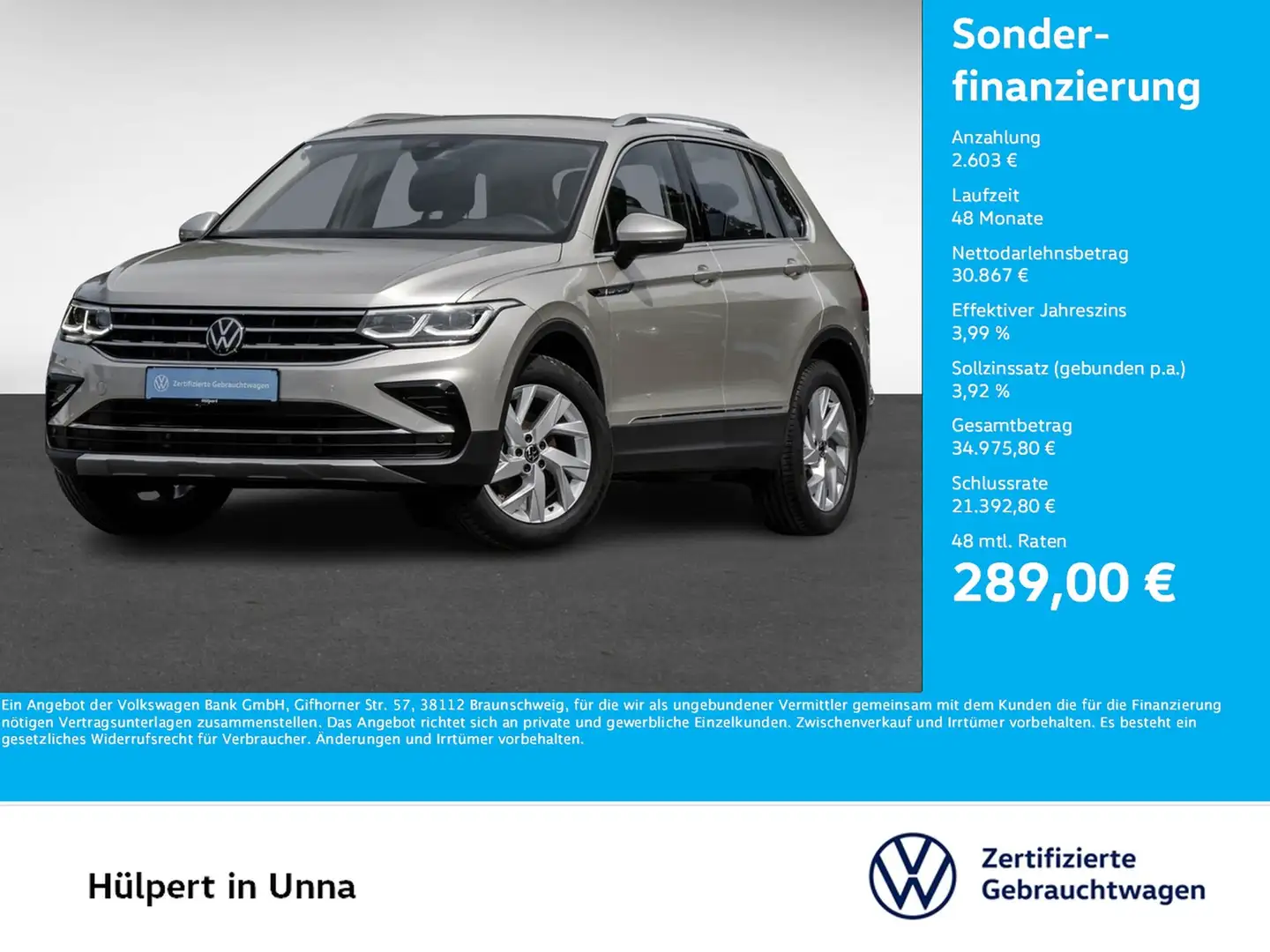 Volkswagen Tiguan 1.5 ELEGANCE ACC LM18 MATRIXLED NAVI Zilver - 1