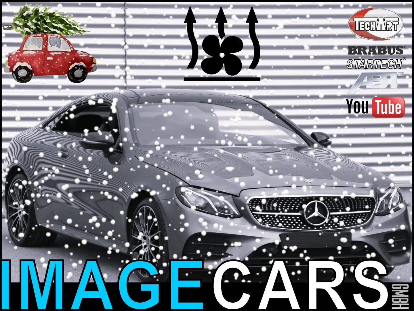 Mercedes-Benz E 220 E 220d 4MATIC AMG COUPE STANDHEIZUNG NIGHT SH PANO Gris - 1