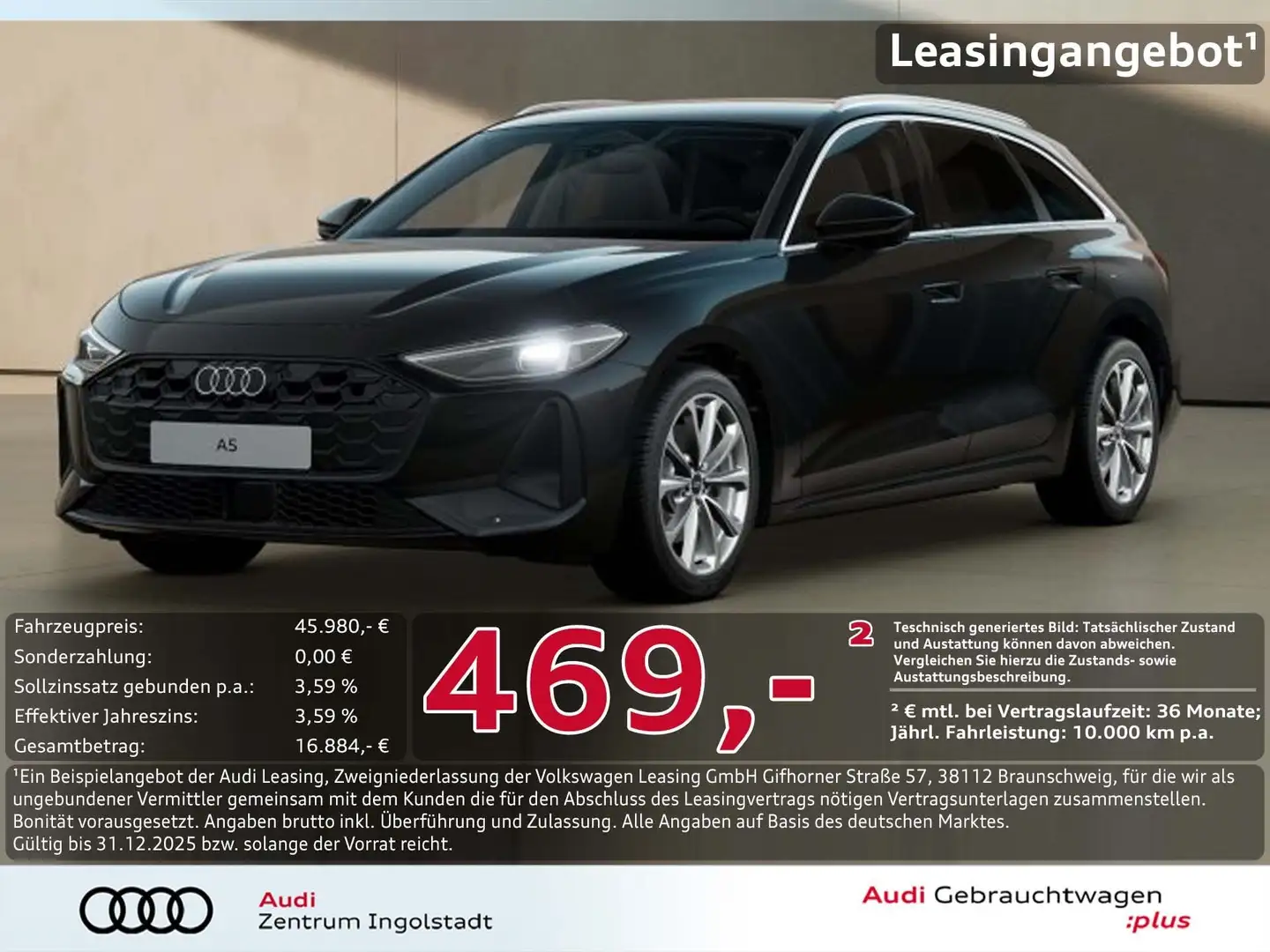 Audi A5 Avant TFSI qu NAVI LED AHK KAM. 18" Schwarz - 1