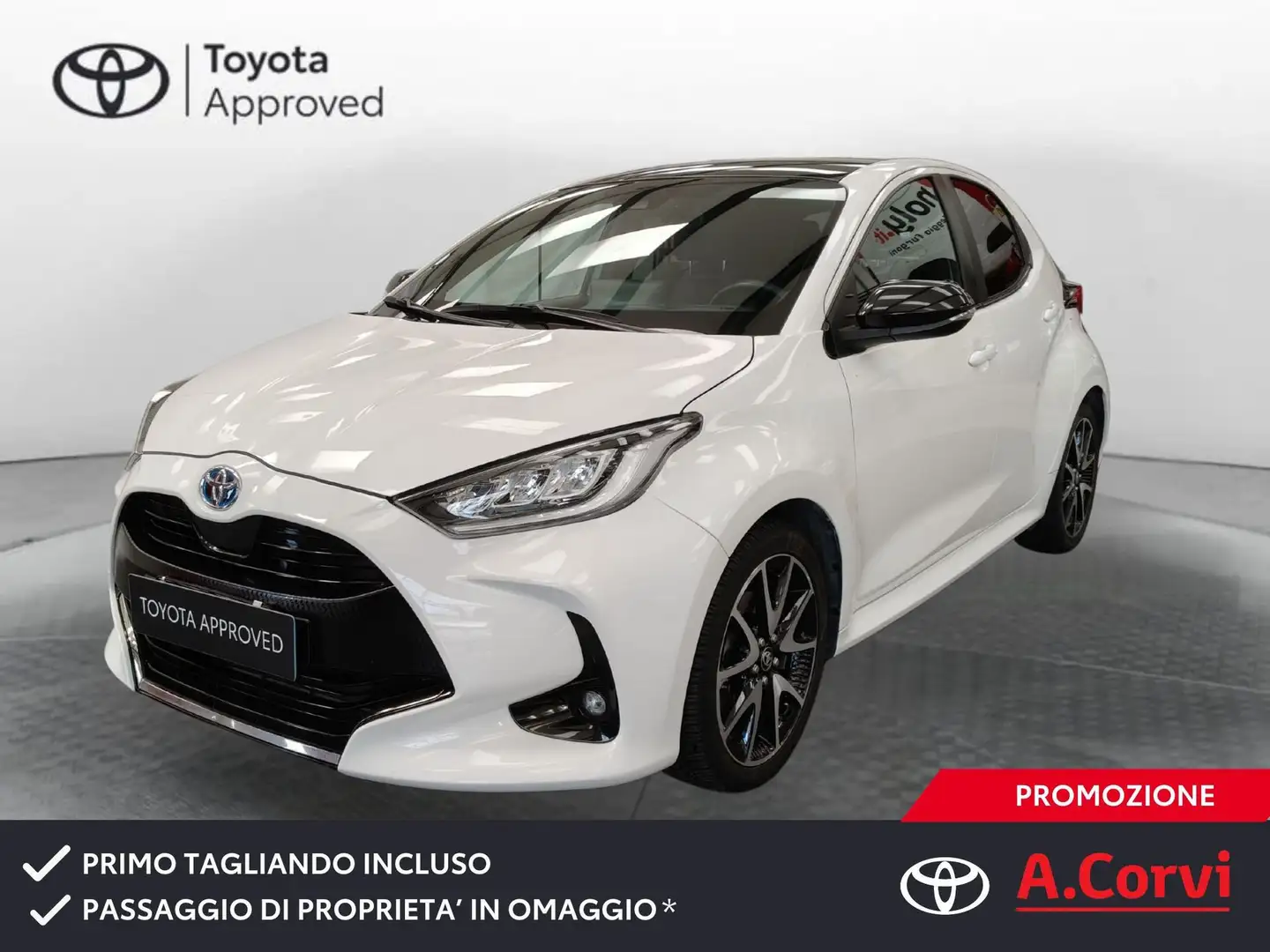 Toyota Yaris 1.5 Hybrid 5 porte Lounge Blanc - 1