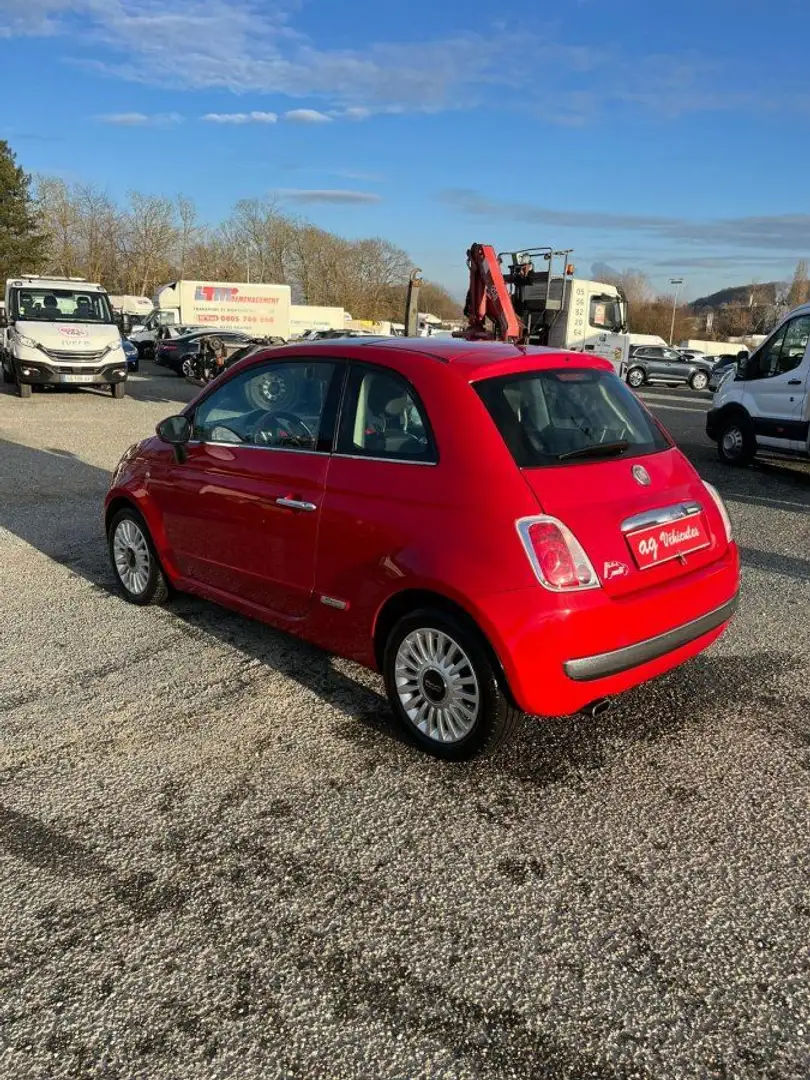 Fiat 500 LOUNGE 1.2 69CH 8CH FISCAUX Rouge - 2