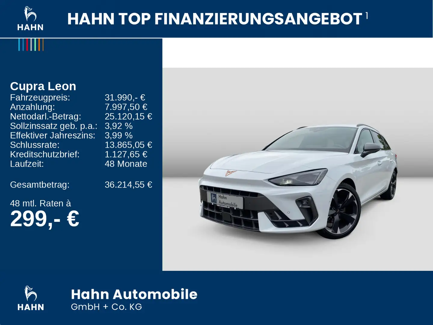 CUPRA Leon Sportstourer 1.5 eTSI DSG LED Navi CAM PDC Weiß - 2
