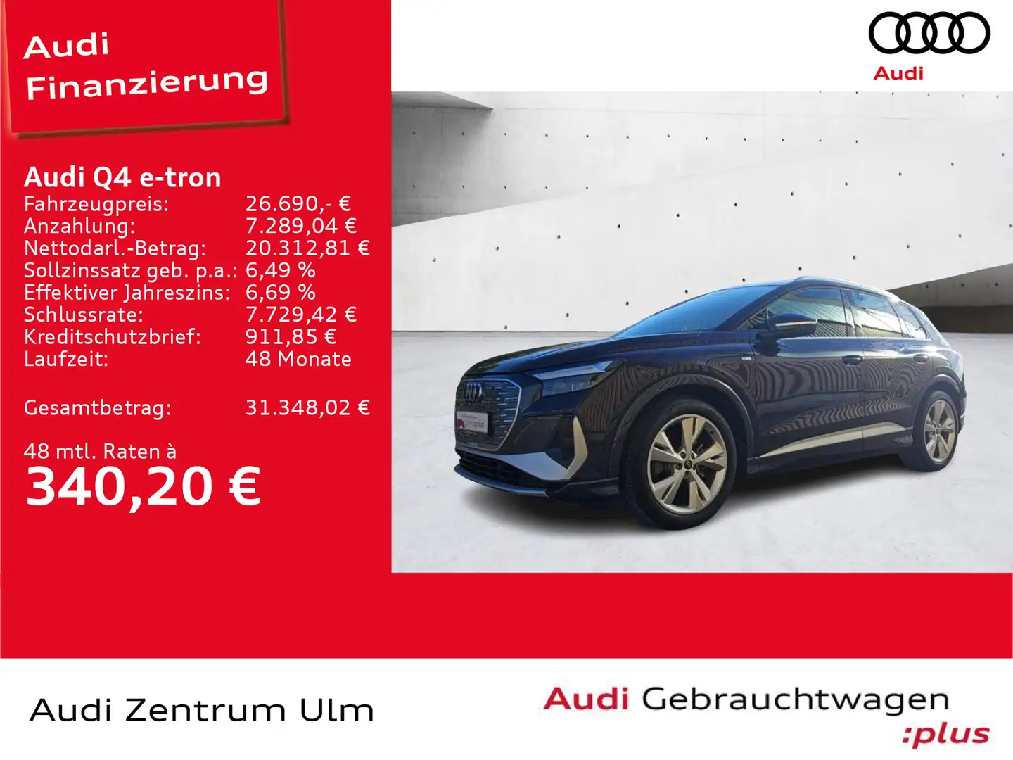 Audi Q4 e-tron 35 S-Line 20 ACC LED NAVI PDc SHZ Violett - 1