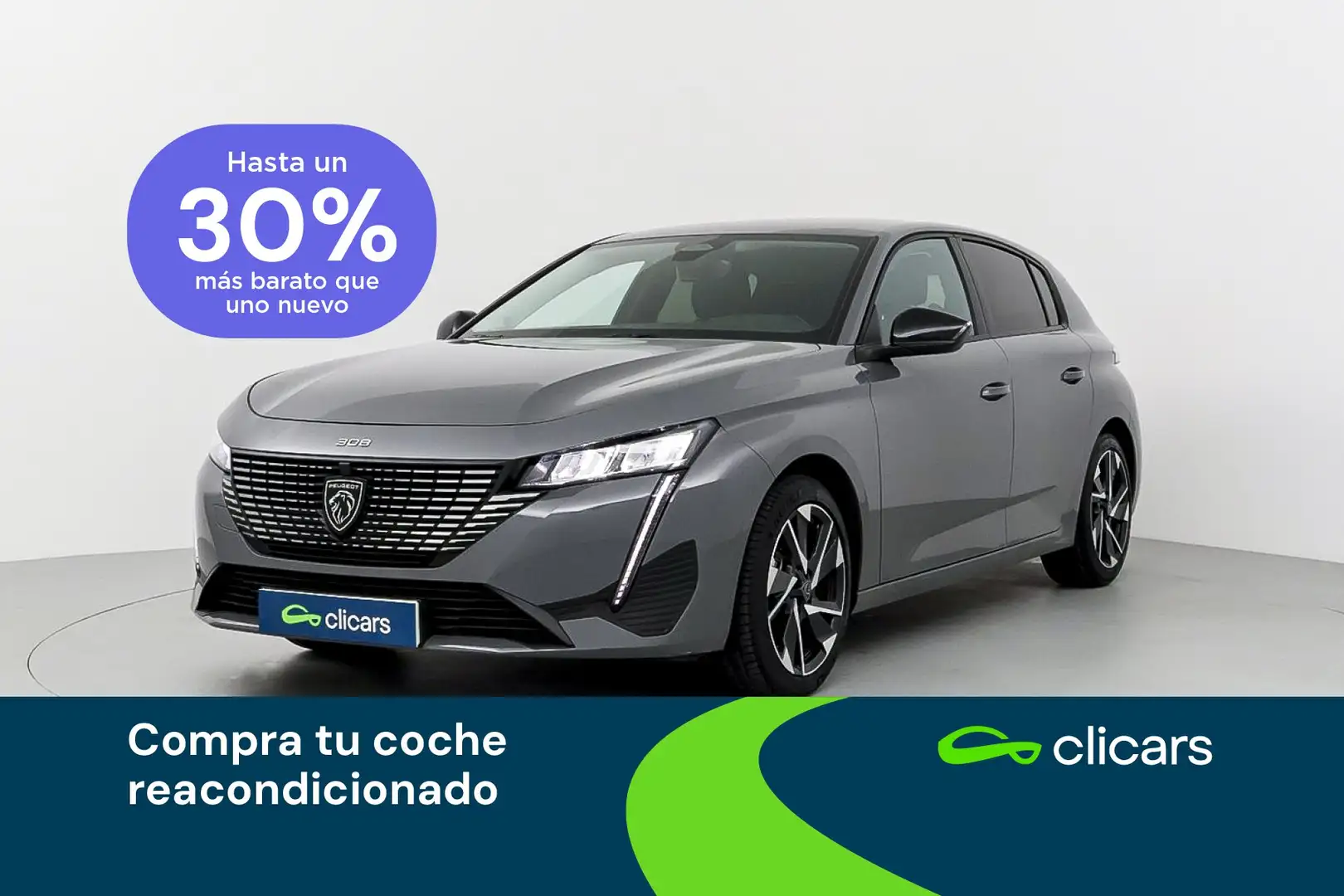 Peugeot 308 1.2 PureTech S&S Allure 130 Gris - 1