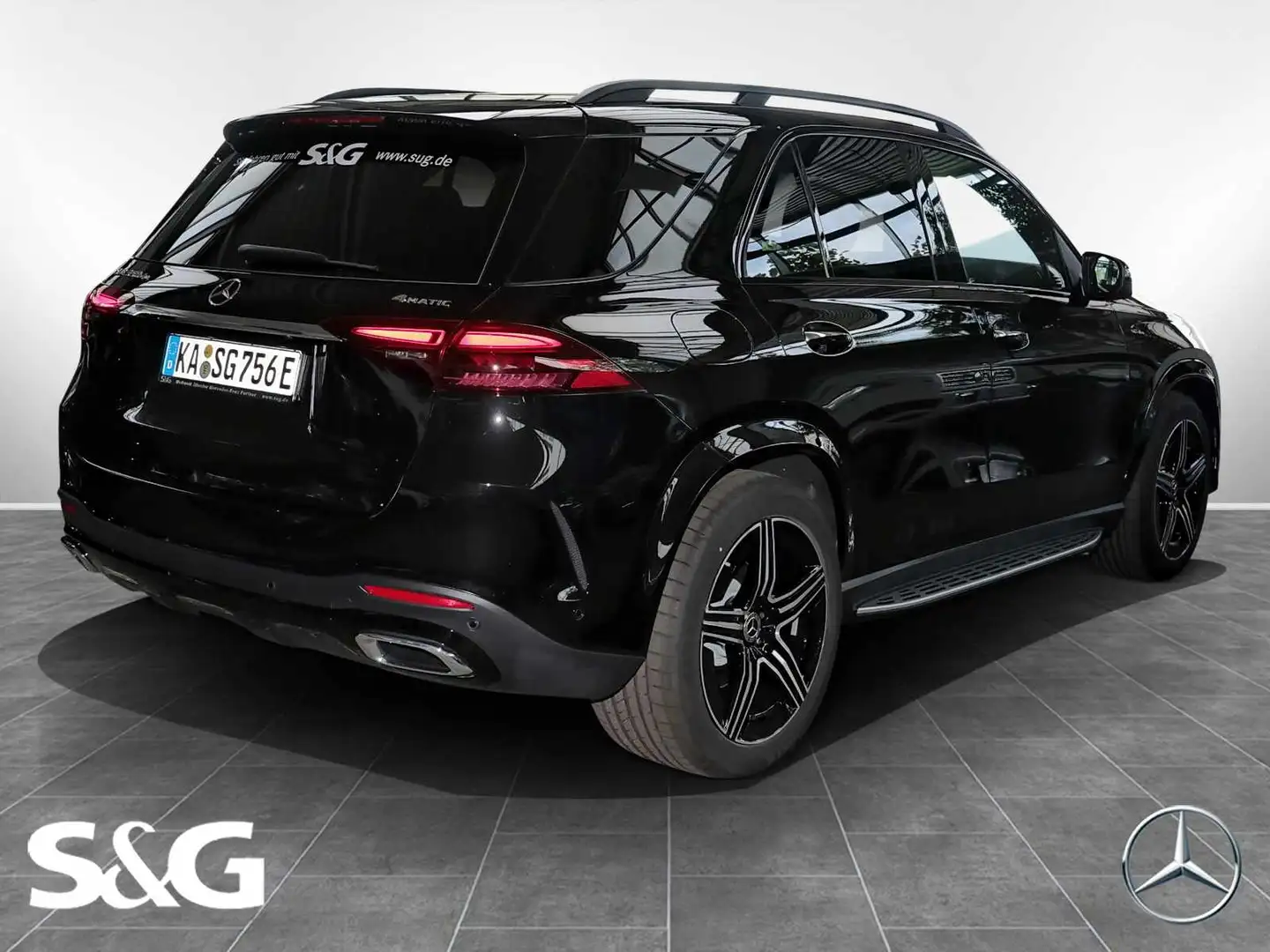 Mercedes-Benz GLE 350 de 4M AMG Night+MBUX+360°+AHK+Pano+M-LED Negru - 2