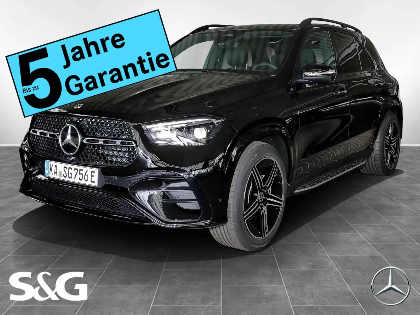 Mercedes-Benz GLE 350 de 4M AMG Night+MBUX+360°+AHK+Pano+M-LED Negru - 1