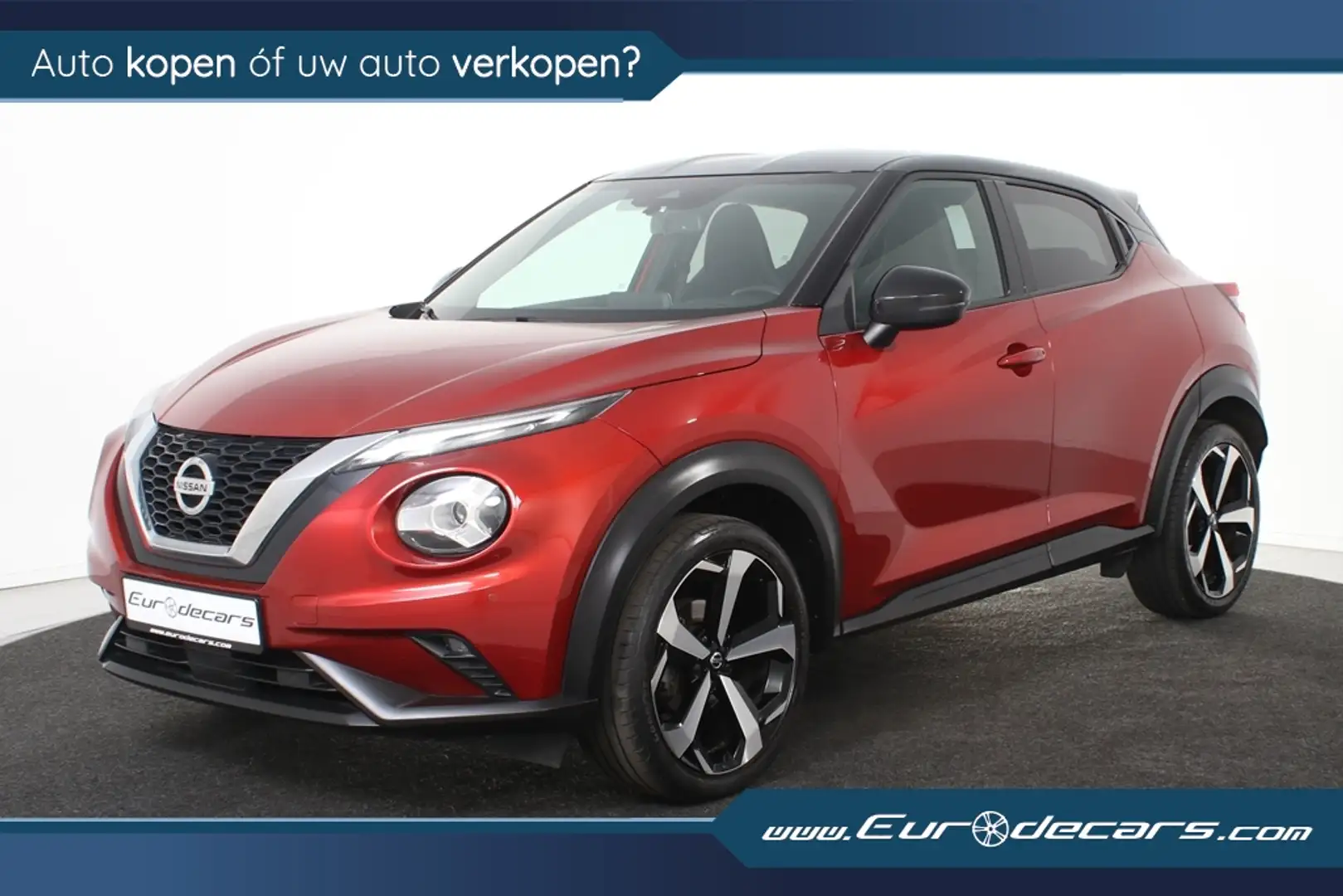 Nissan Juke 1.0 DIG-T Tekna *1ste Eigenaar*Navigatie*Stoelverw Rood - 1