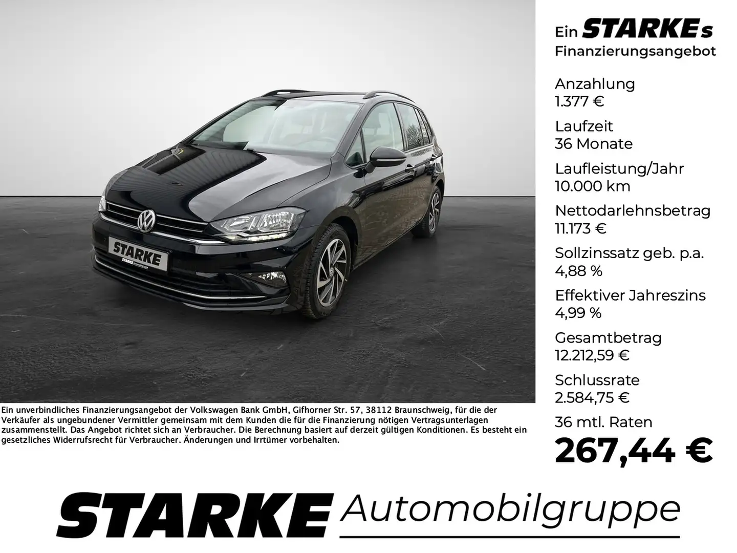 Volkswagen Golf Sportsvan 1.0 TSI Join Schwarz - 1