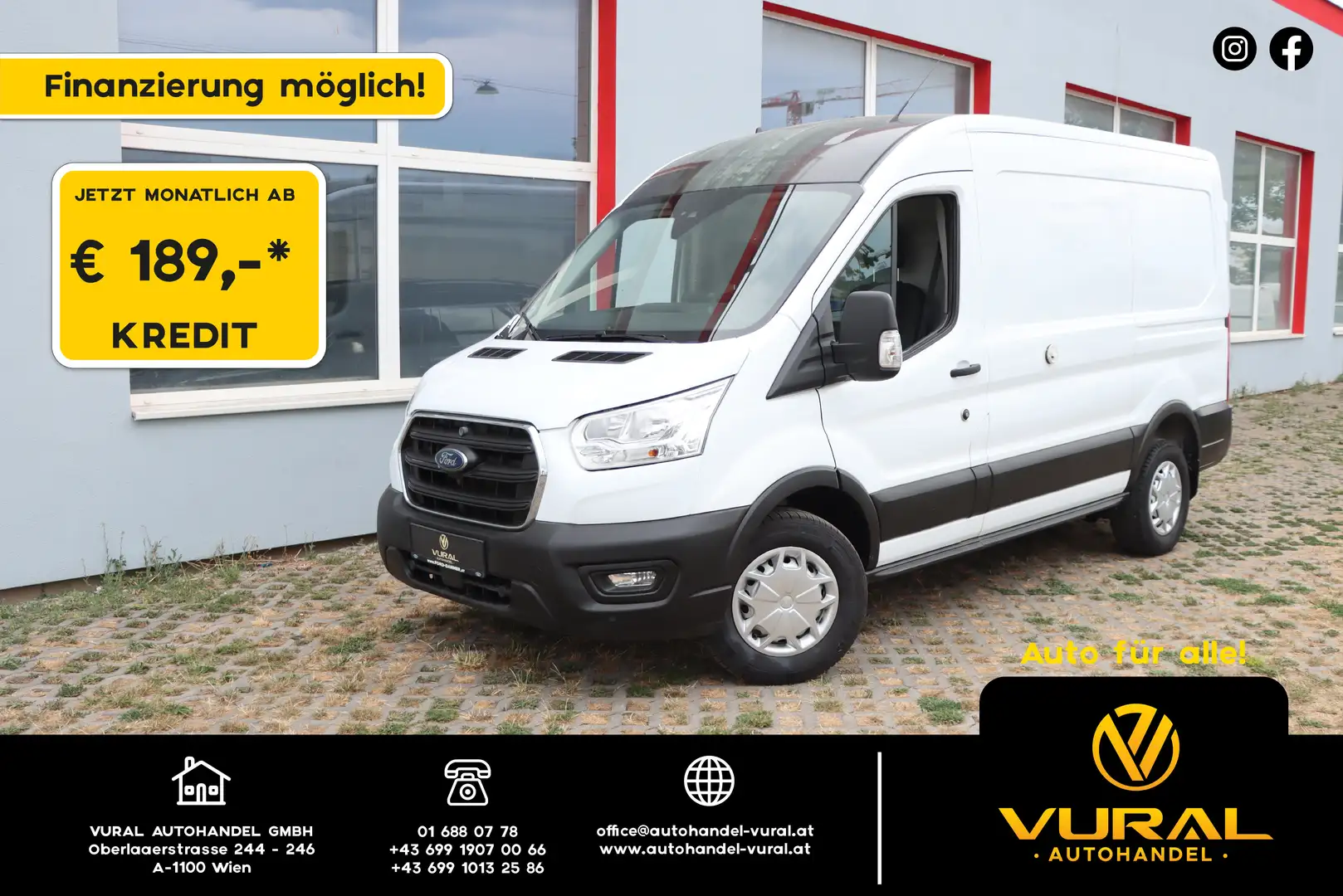Ford Transit 350 L2 |Anhängevorrcihtung|Totwinkel-Assistent Weiß - 1