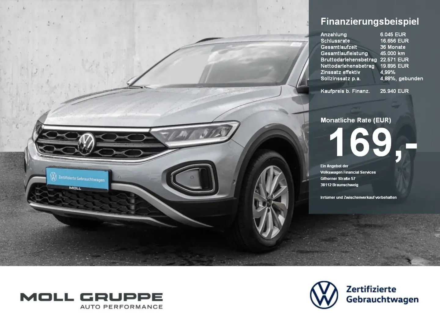 Volkswagen T-Roc 1.5 TSI Life LED ALU PDC Argent - 1