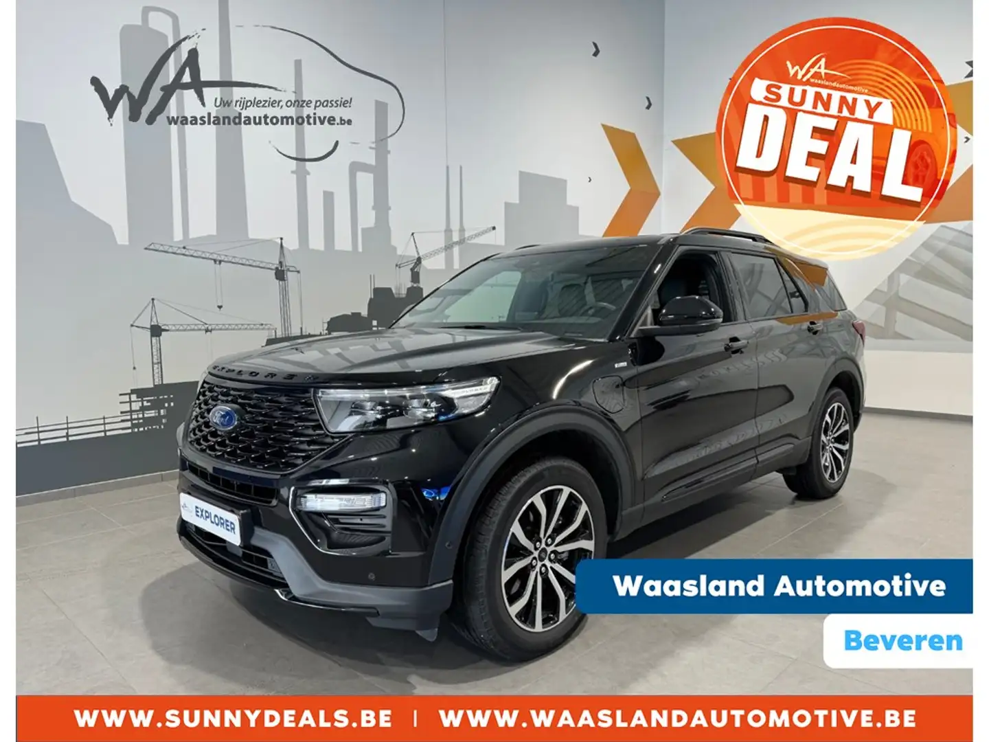 Ford Explorer 3.0i Ecoboost PHEV - Directievoertuig! Zwart - 1