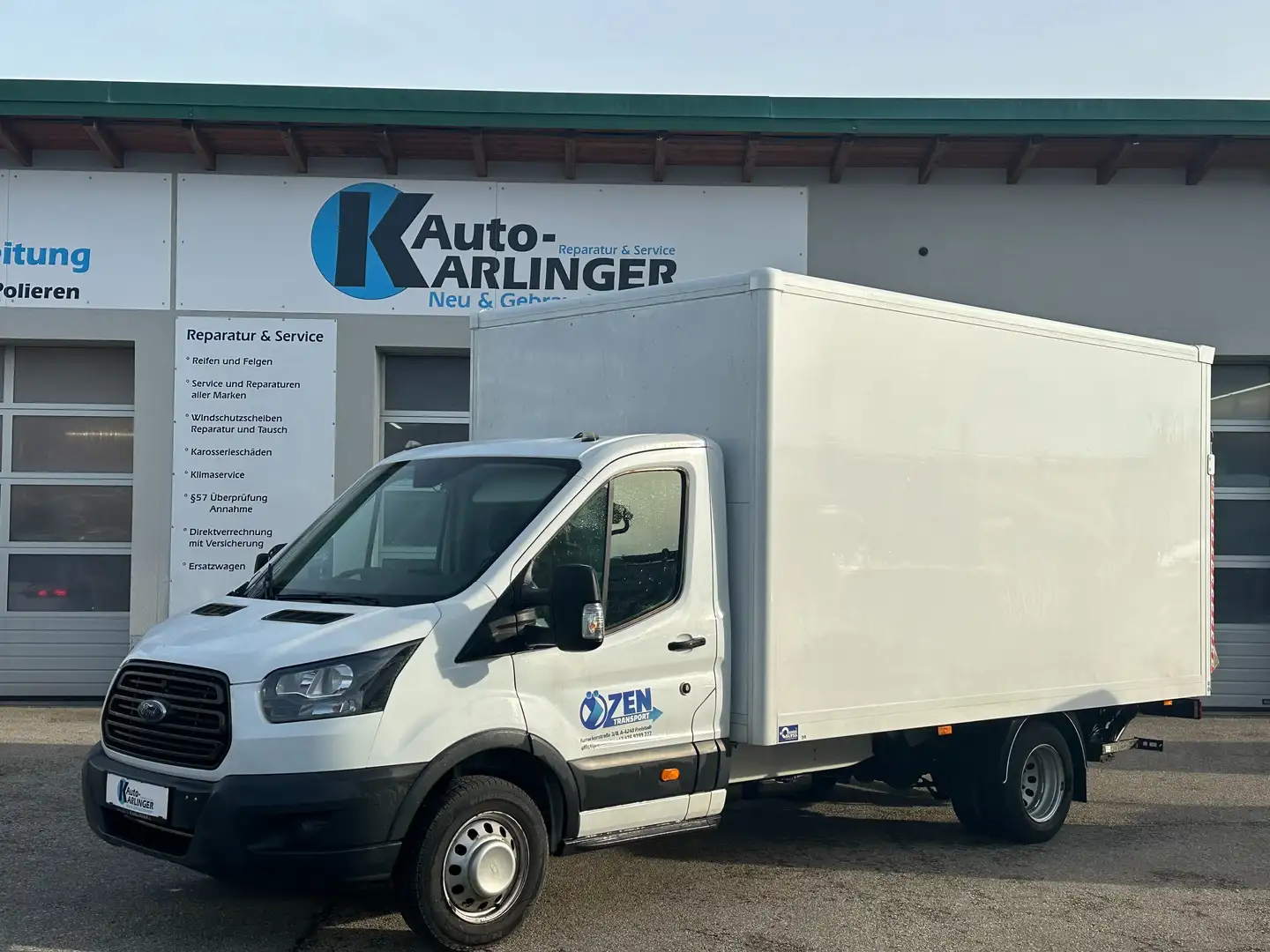 Ford Transit 350 L4 Kofferwagen mit Hebebühne Blanc - 1
